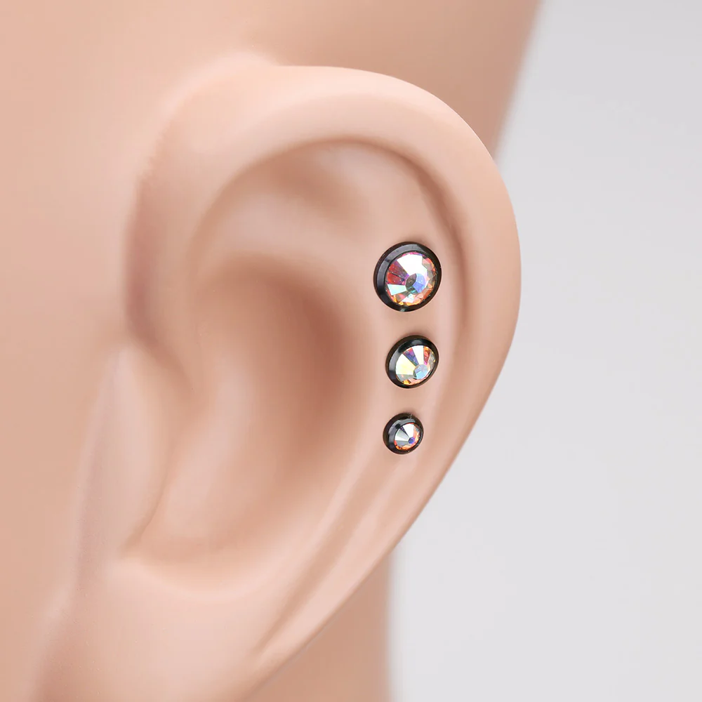 Colorline Gem Sparkle Cartilage Tragus Earring - Image 3