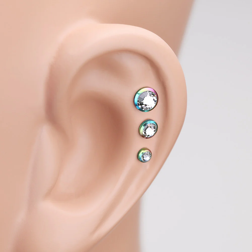 Colorline Gem Sparkle Cartilage Tragus Earring - Image 3
