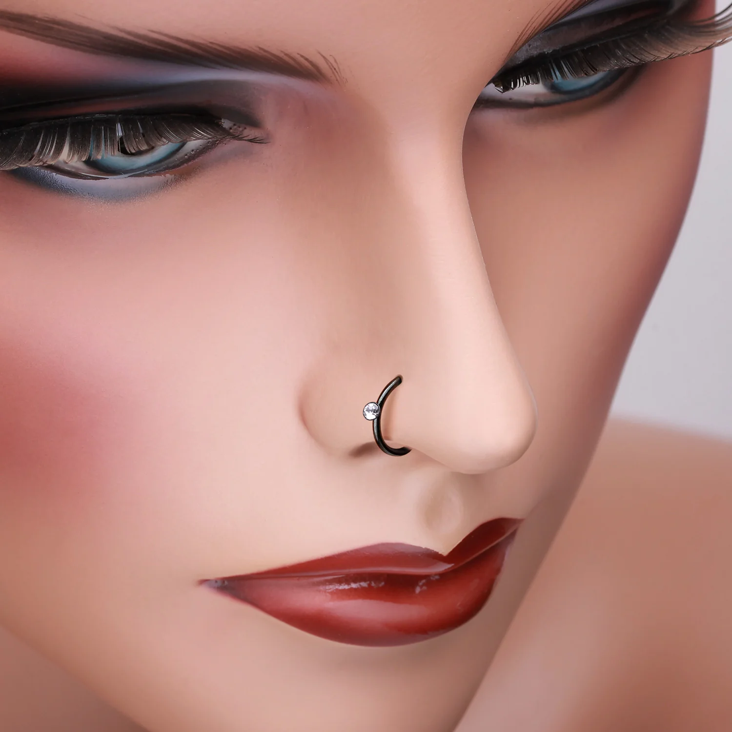Colorline Gem Top Bendable Hoop Ring - Image 2