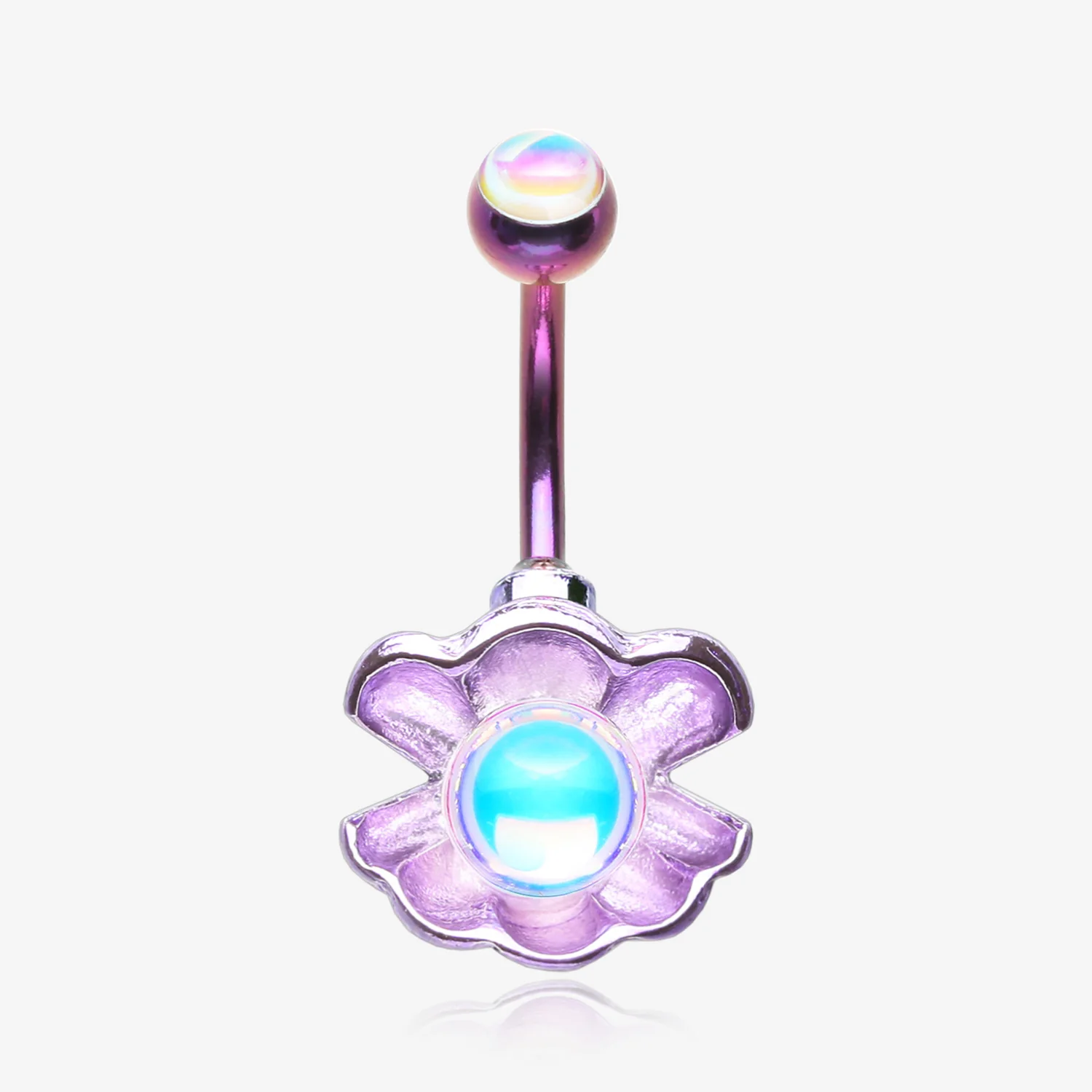 Colorline Iridescent Revo Ariel's Shell Belly Button Ring