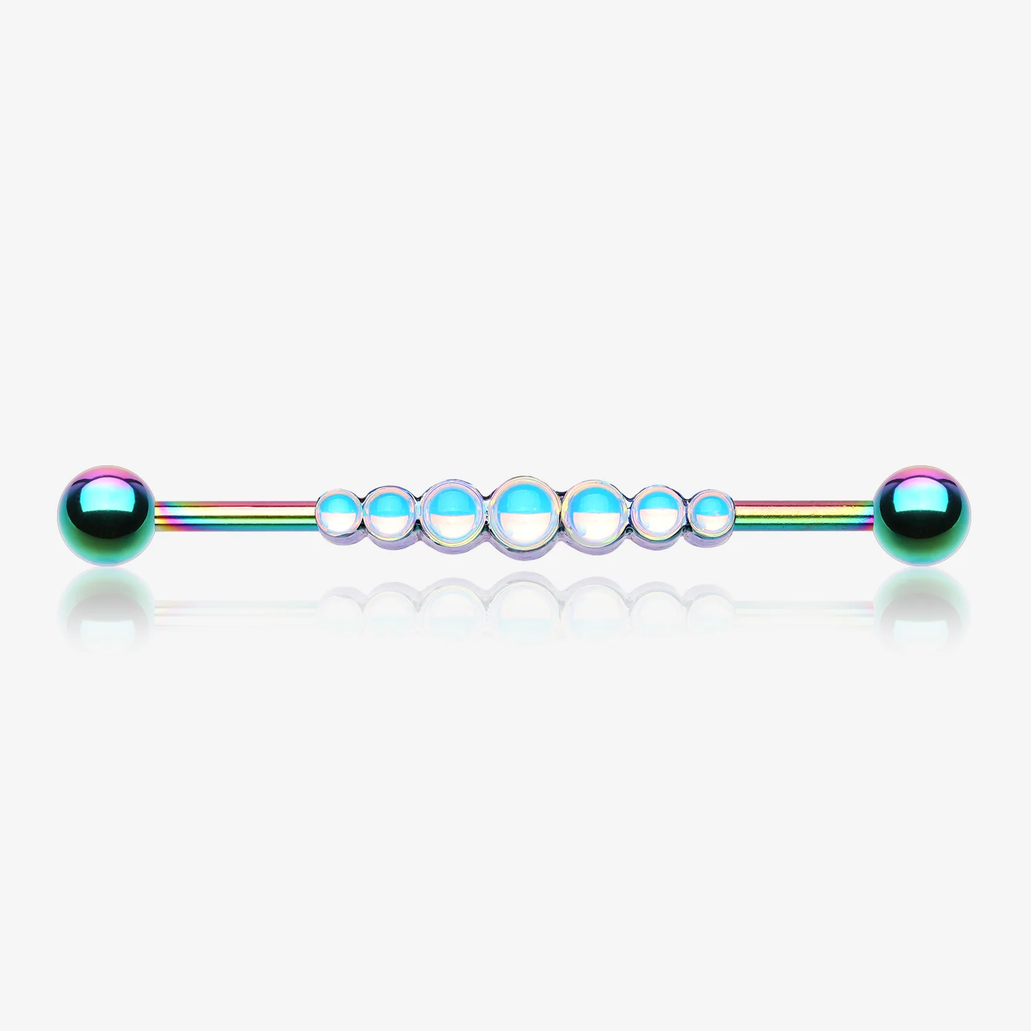 Colorline Iridescent Revo Dazzling Row Sparkle Industrial Barbell