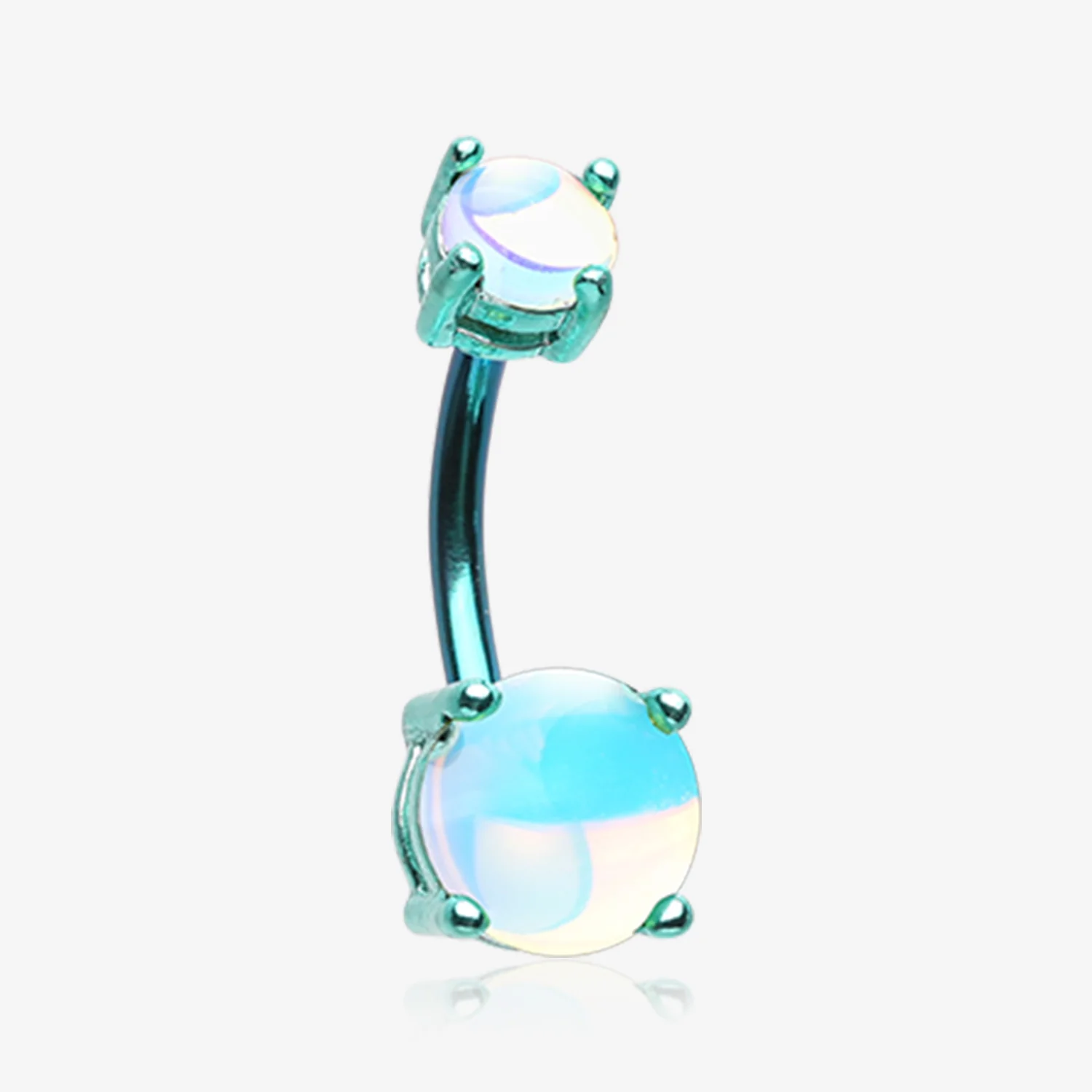 Colorline Iridescent Revo Sparkle Prong Set Belly Button Ring