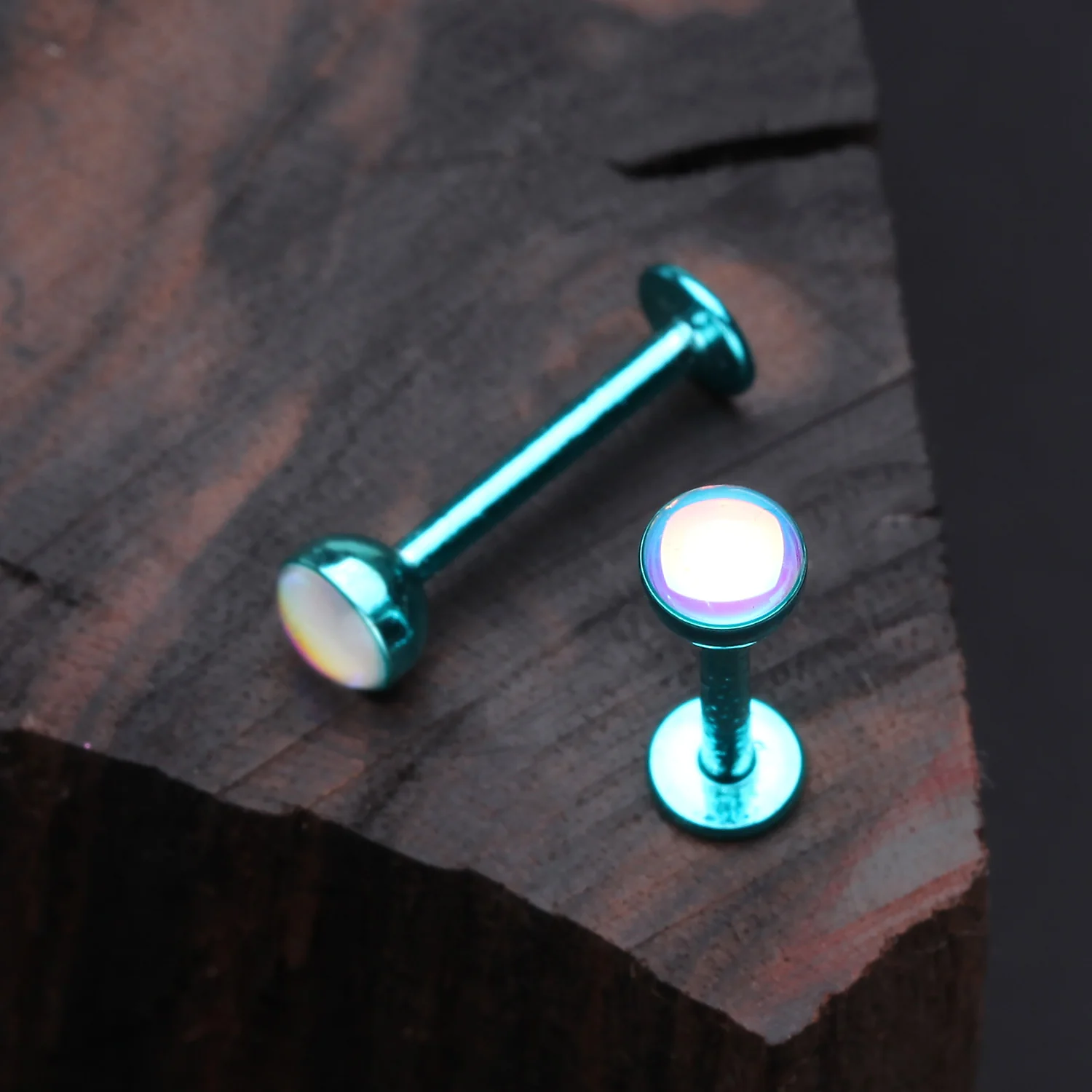 Colorline Iridescent Revo Sparkle Steel Labret - Image 2