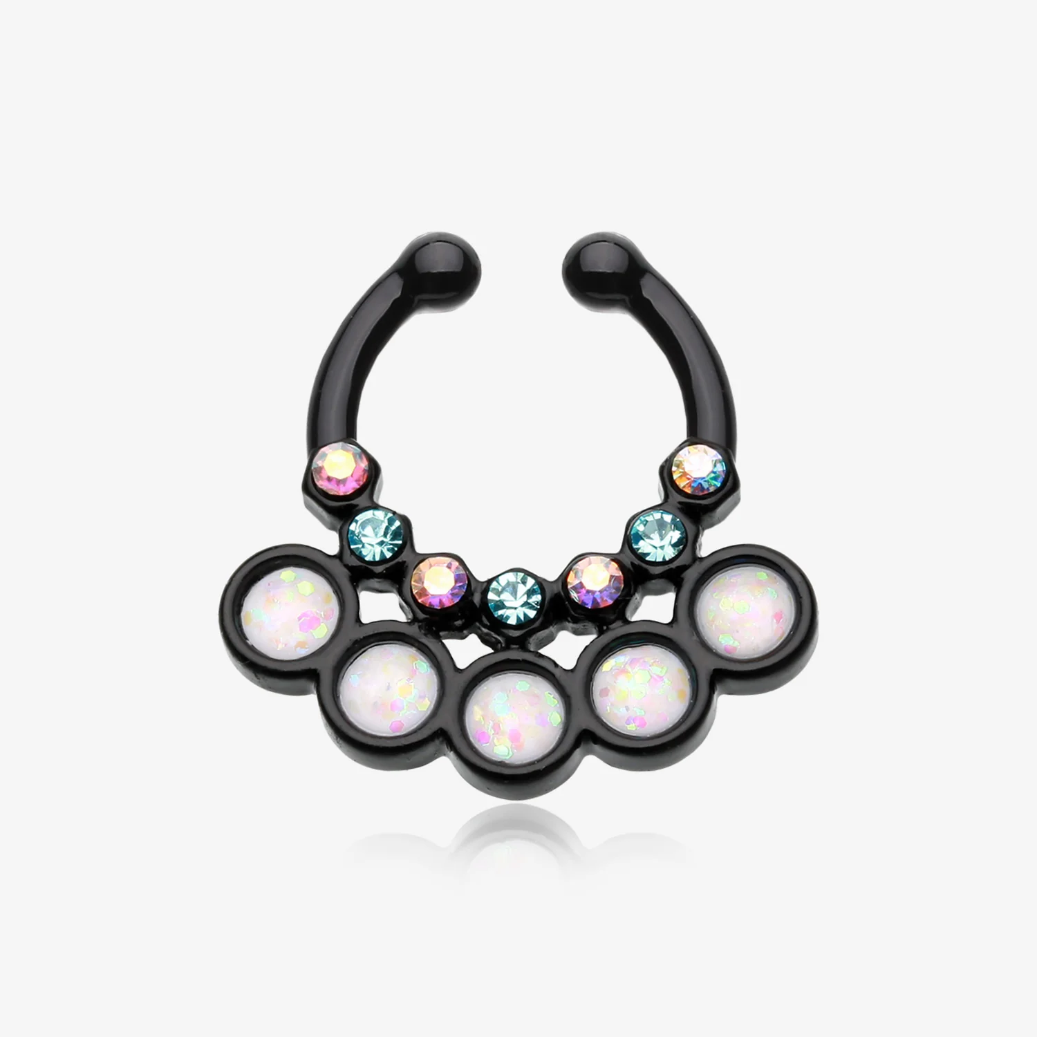 Colorline Opal Aureole Gemina Fake Septum Clip-On Ring