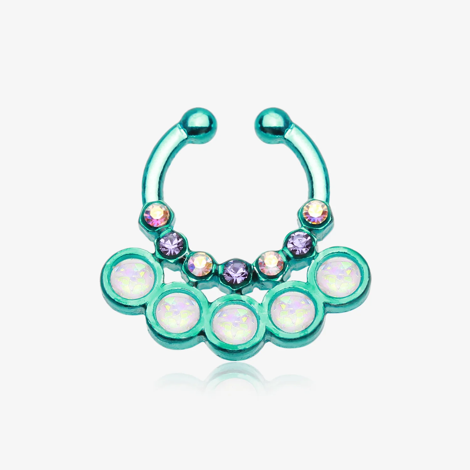 Colorline Opal Aureole Gemina Fake Septum Clip-On Ring