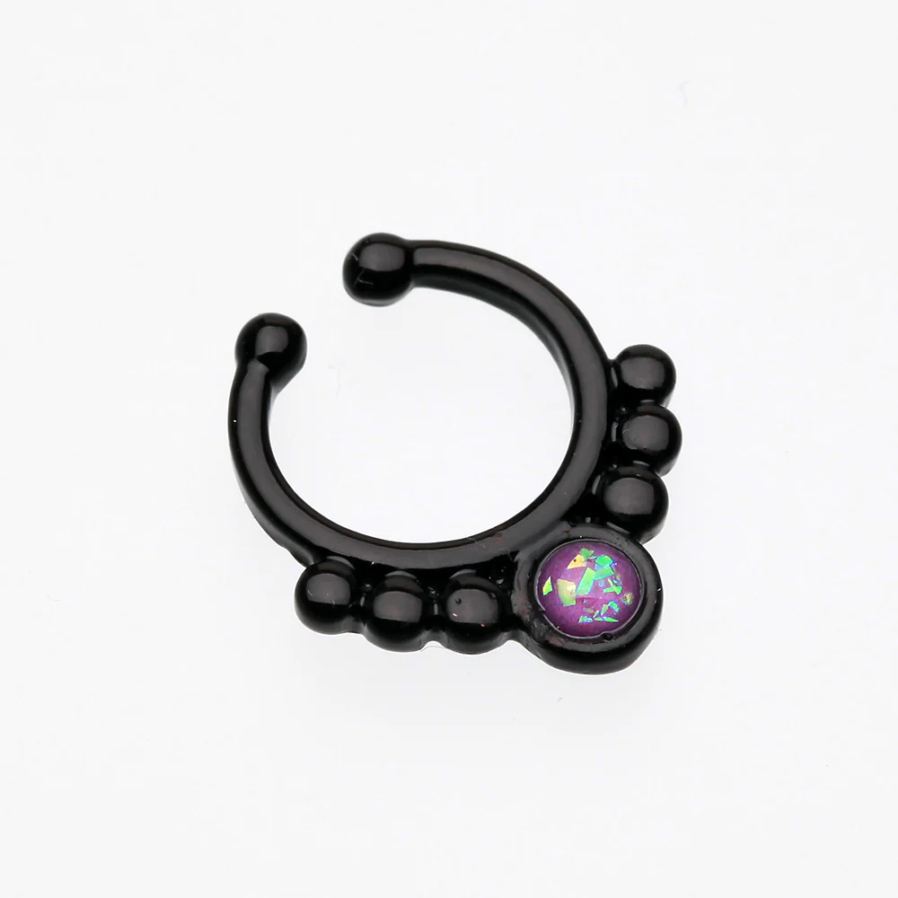Colorline Opal Grandiose Fake Septum Clip-On Ring - Image 3