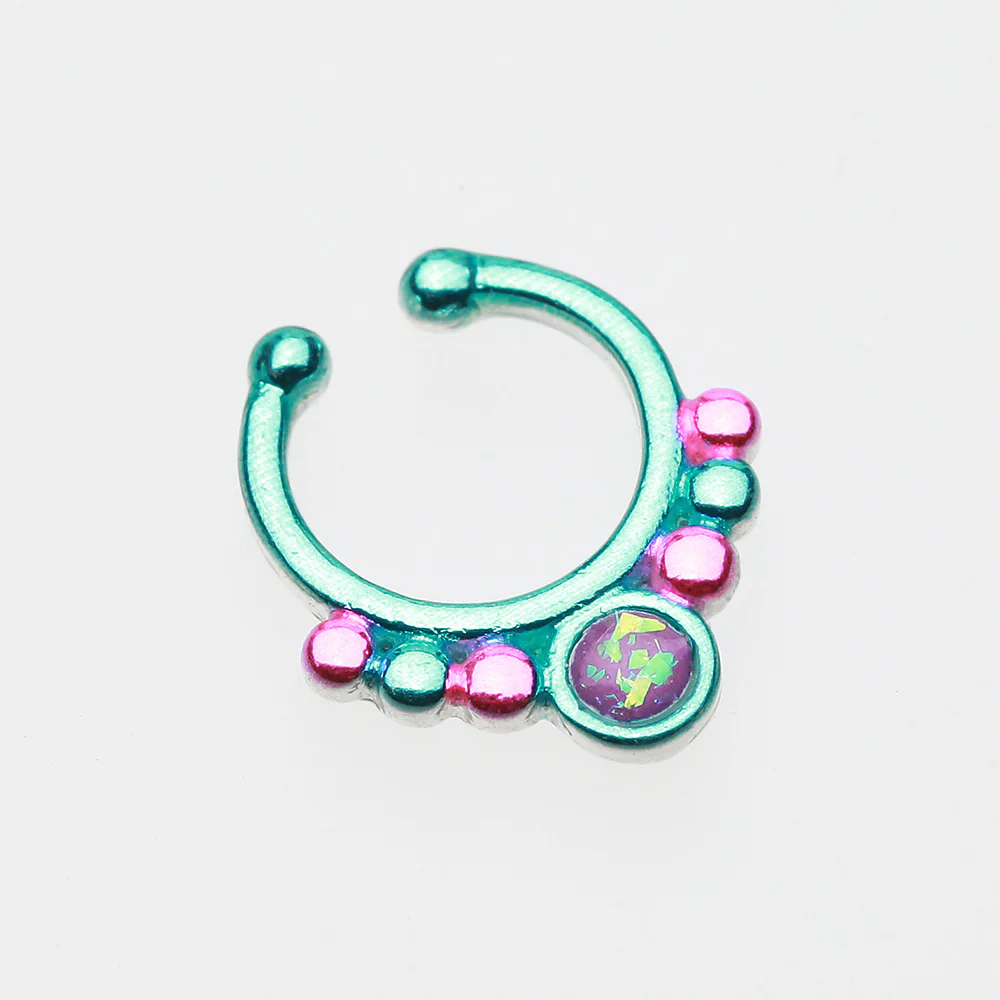 Colorline Opal Grandiose Fake Septum Clip-On Ring - Image 3
