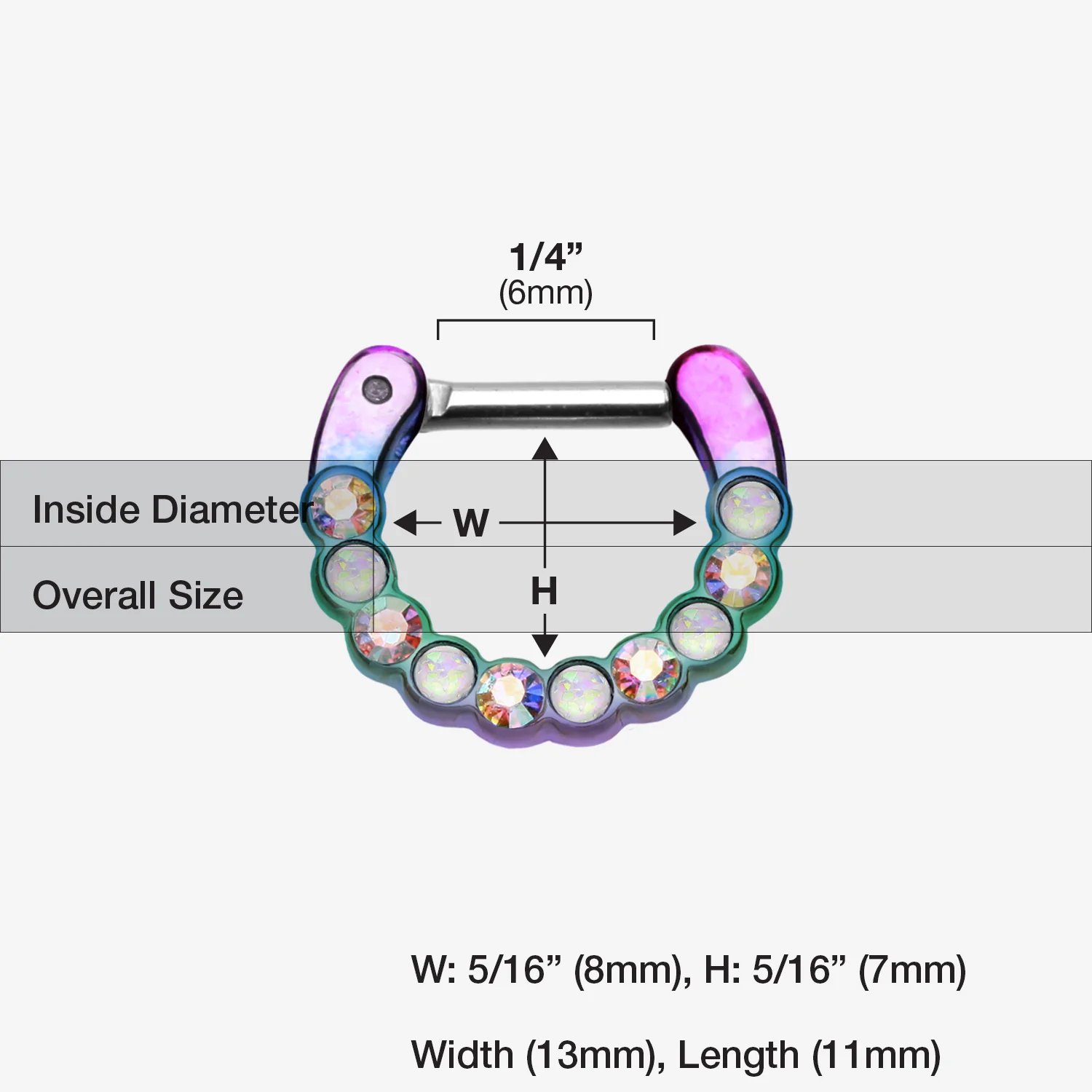 Colorline Opal Paradigm Septum Clicker - Image 2