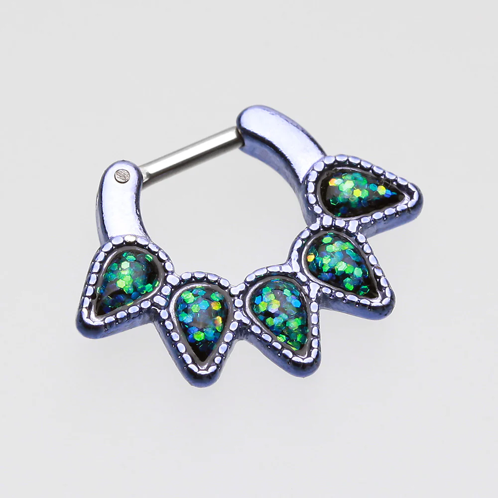 Colorline Opal Quinary Spear Septum Clicker - Image 3