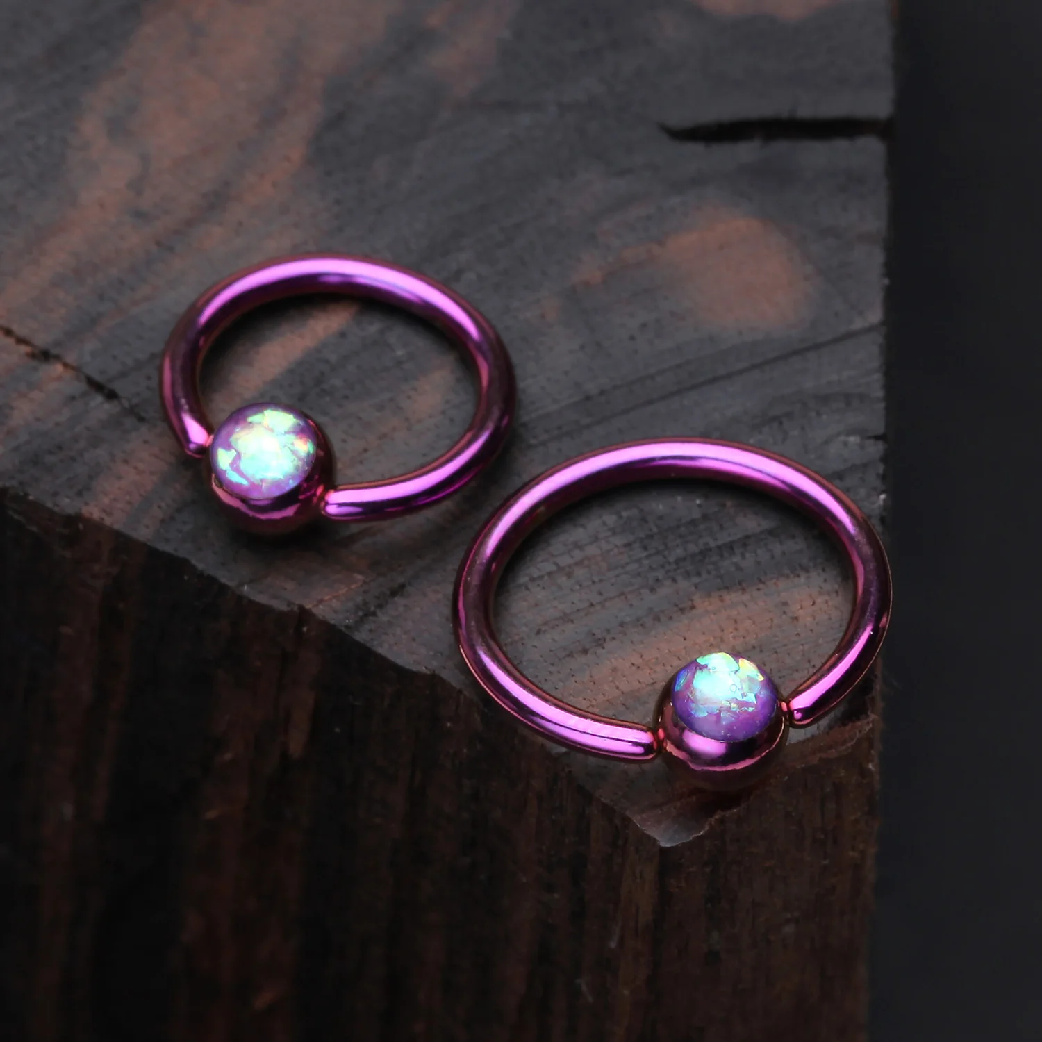 Colorline Opalescent Sparkle Captive Bead Ring - Image 2
