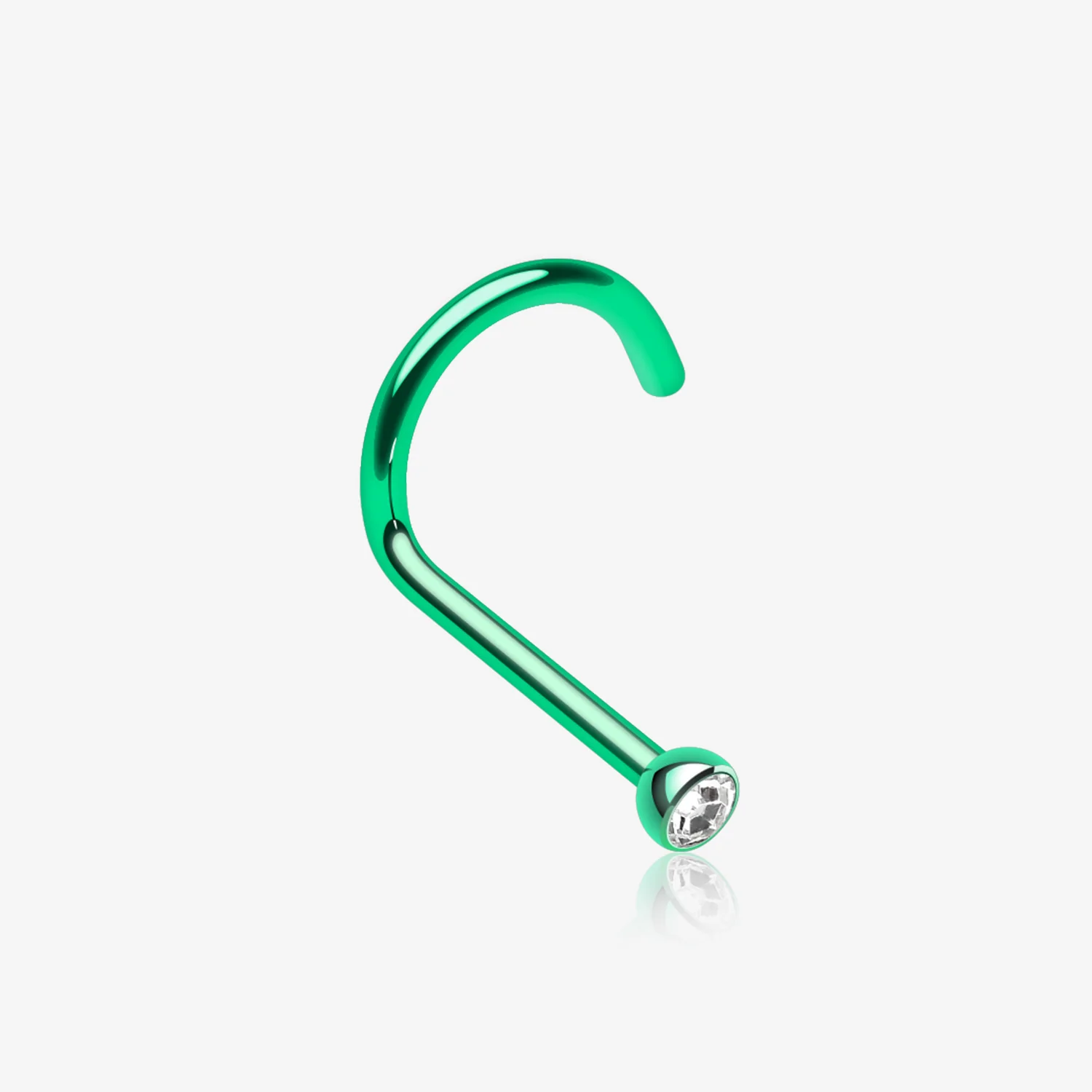 Colorline Press Fit Gem Top Nose Screw Ring