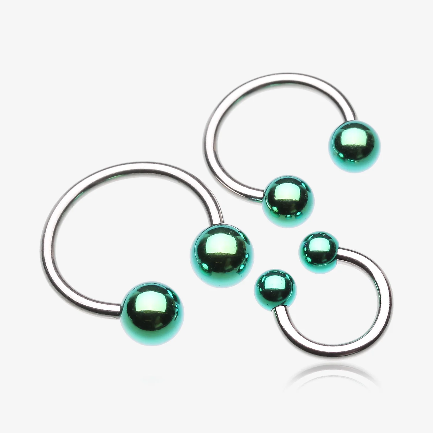 Colorline PVD Ball Ends Steel Horseshoe Circular Barbell