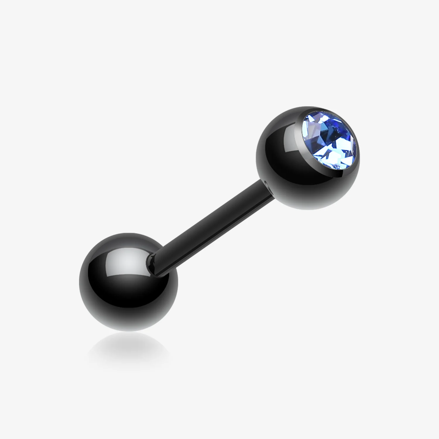 Blackline PVD Basic Gem Ball Barbell Tongue Ring
