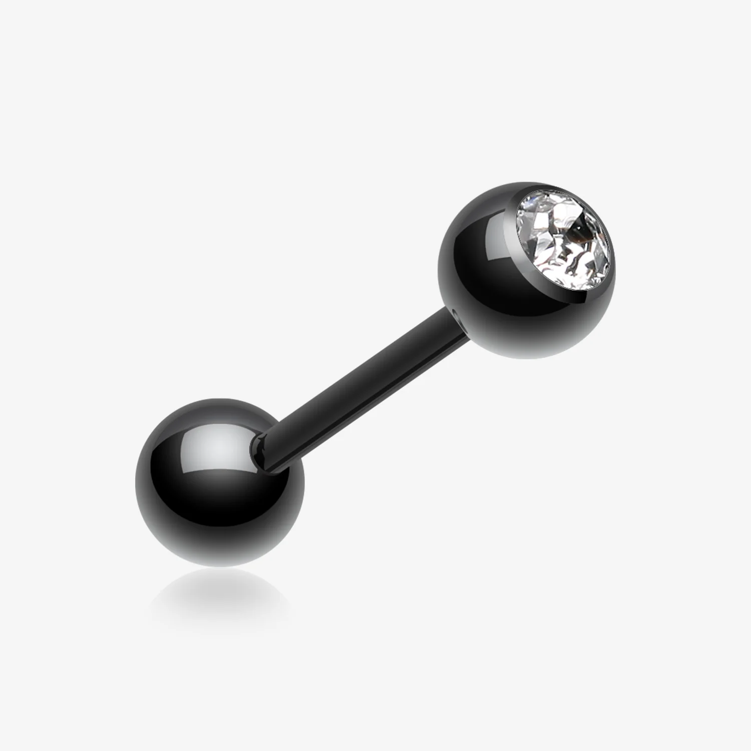 Blackline PVD Basic Gem Ball Barbell Tongue Ring