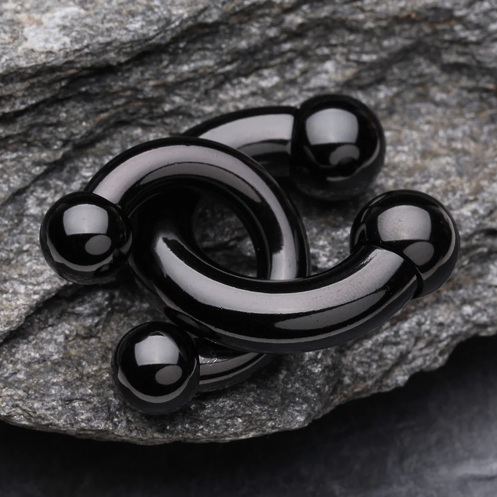 Blackline PVD Basic Horseshoe Circular Barbell - Image 3