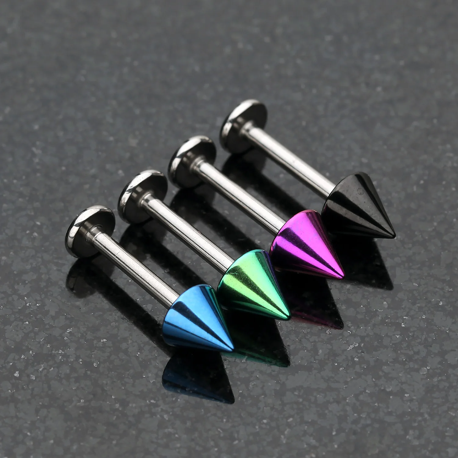 Colorline PVD Spike Top Steel Labret - Image 2