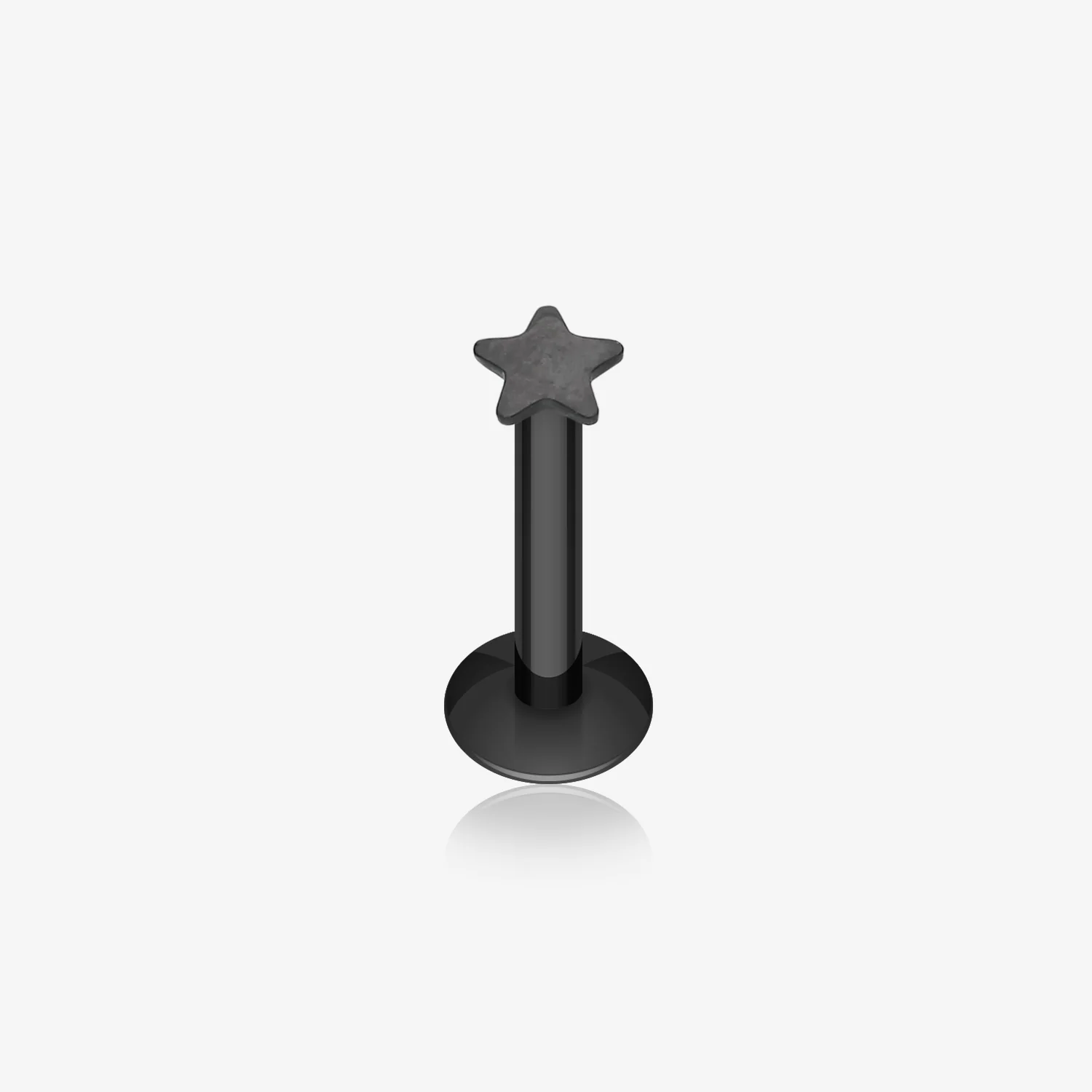 Blackline PVD Star Top Internally Threaded Labret