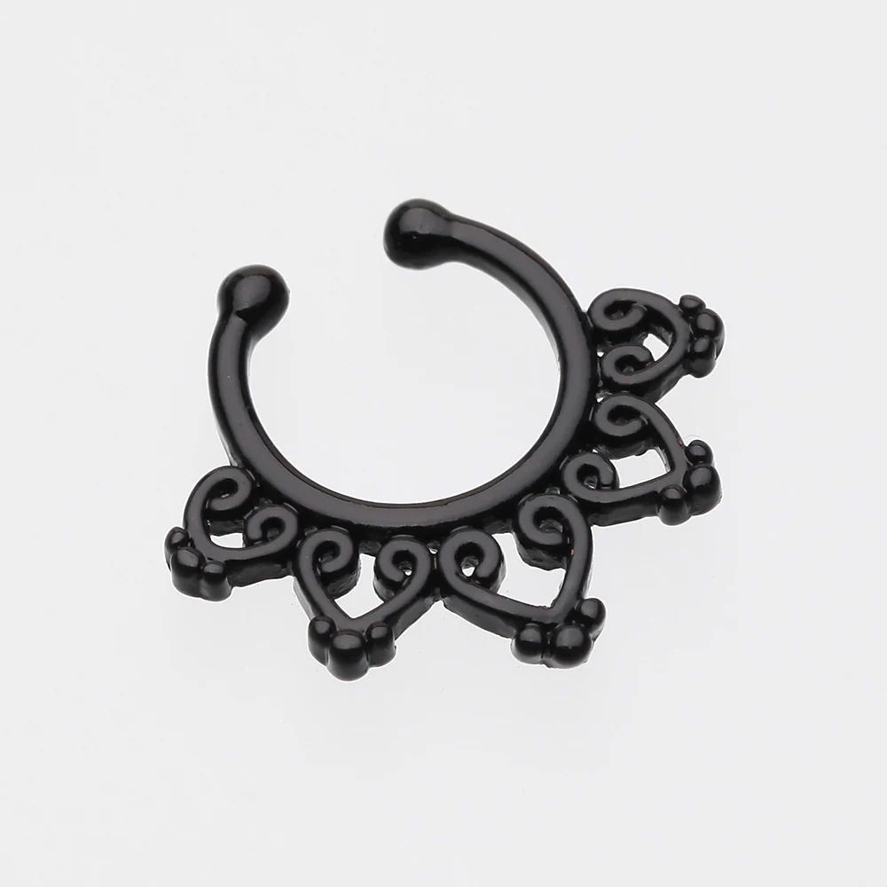 Colorline Royal Bliss Filigree Fake Septum Clip-On Ring - Image 3