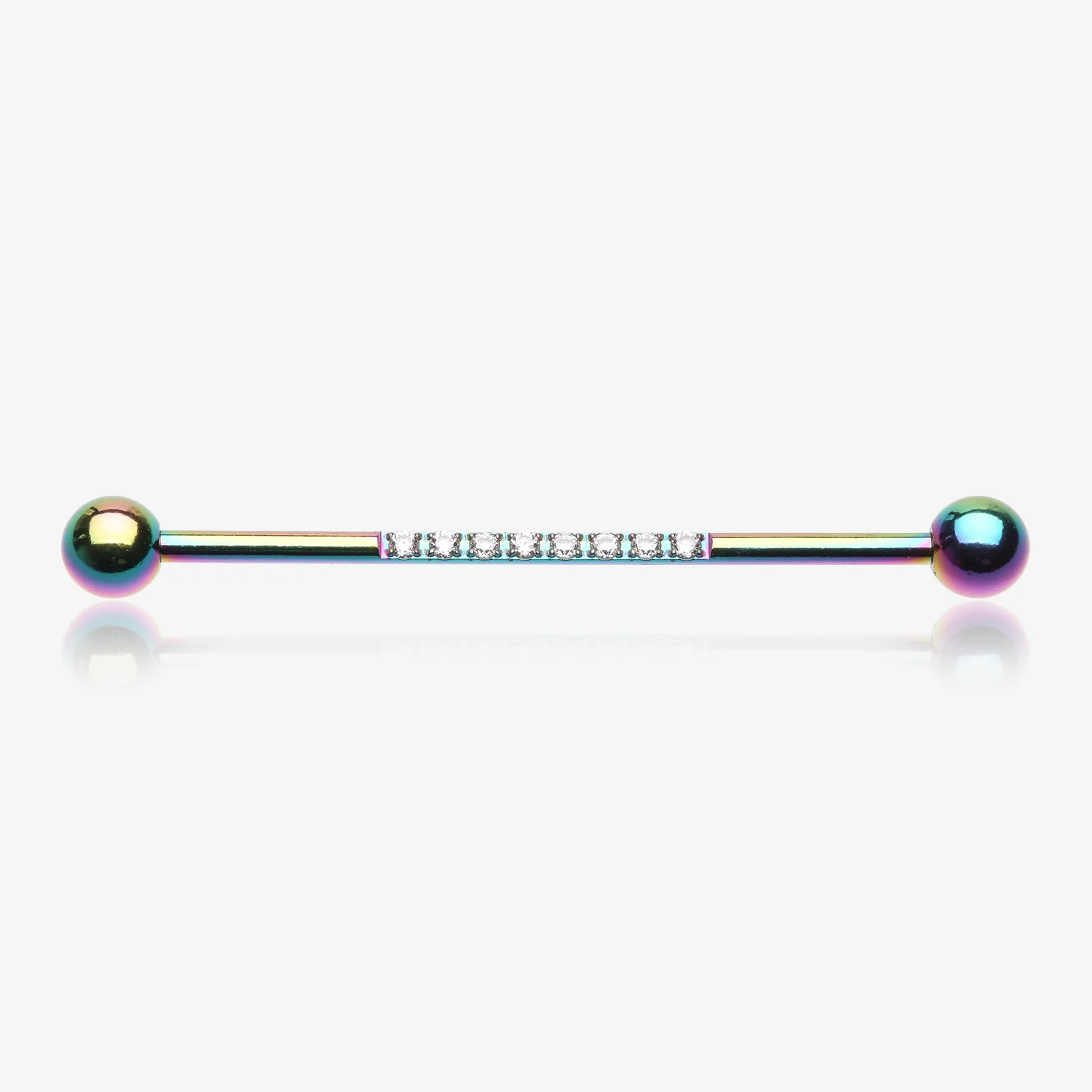 Colorline Sparkle Lined Gems Industrial Barbell
