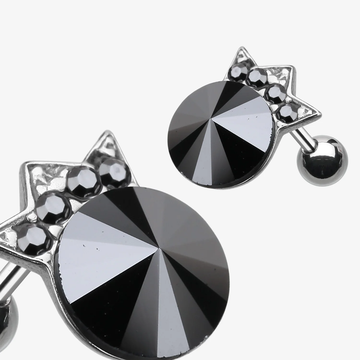 Crown Topped Gem Cartilage Earring* - Image 2