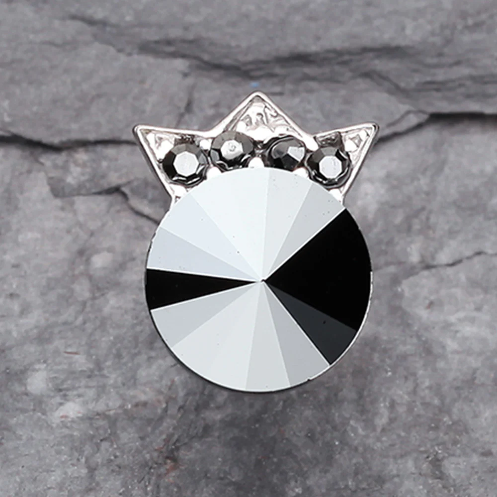 Crown Topped Gem Cartilage Earring* - Image 3