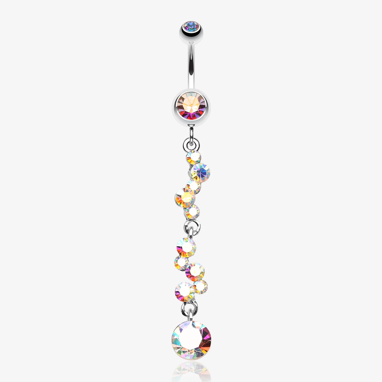 Crystal Journey Swirl Belly Ring