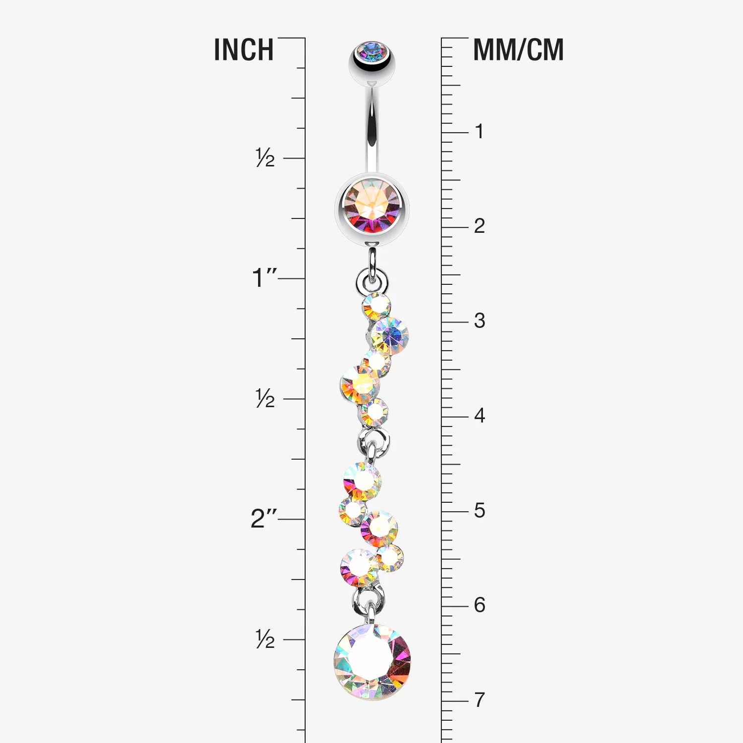 Crystal Journey Swirl Belly Ring - Image 2