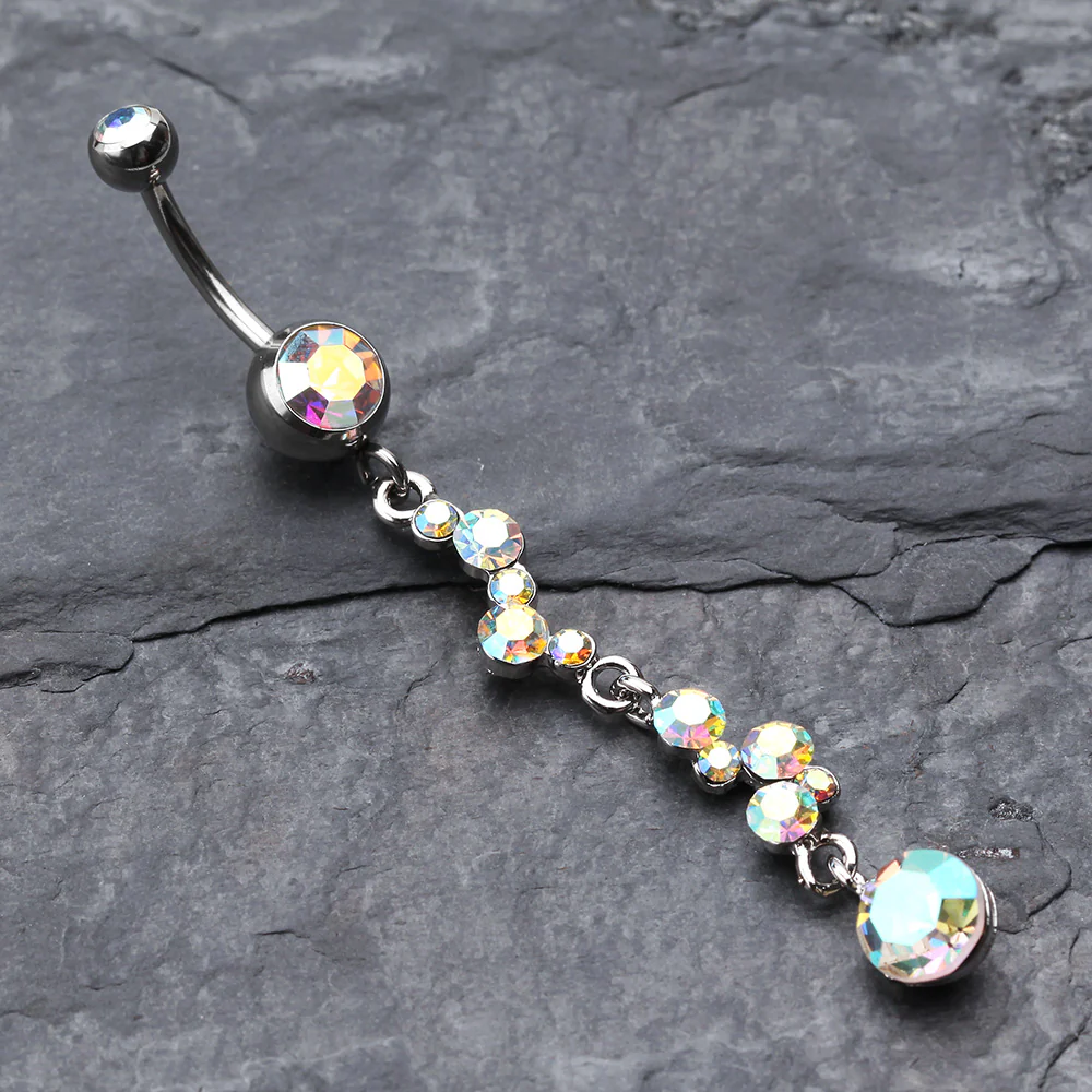 Crystal Journey Swirl Belly Ring - Image 3
