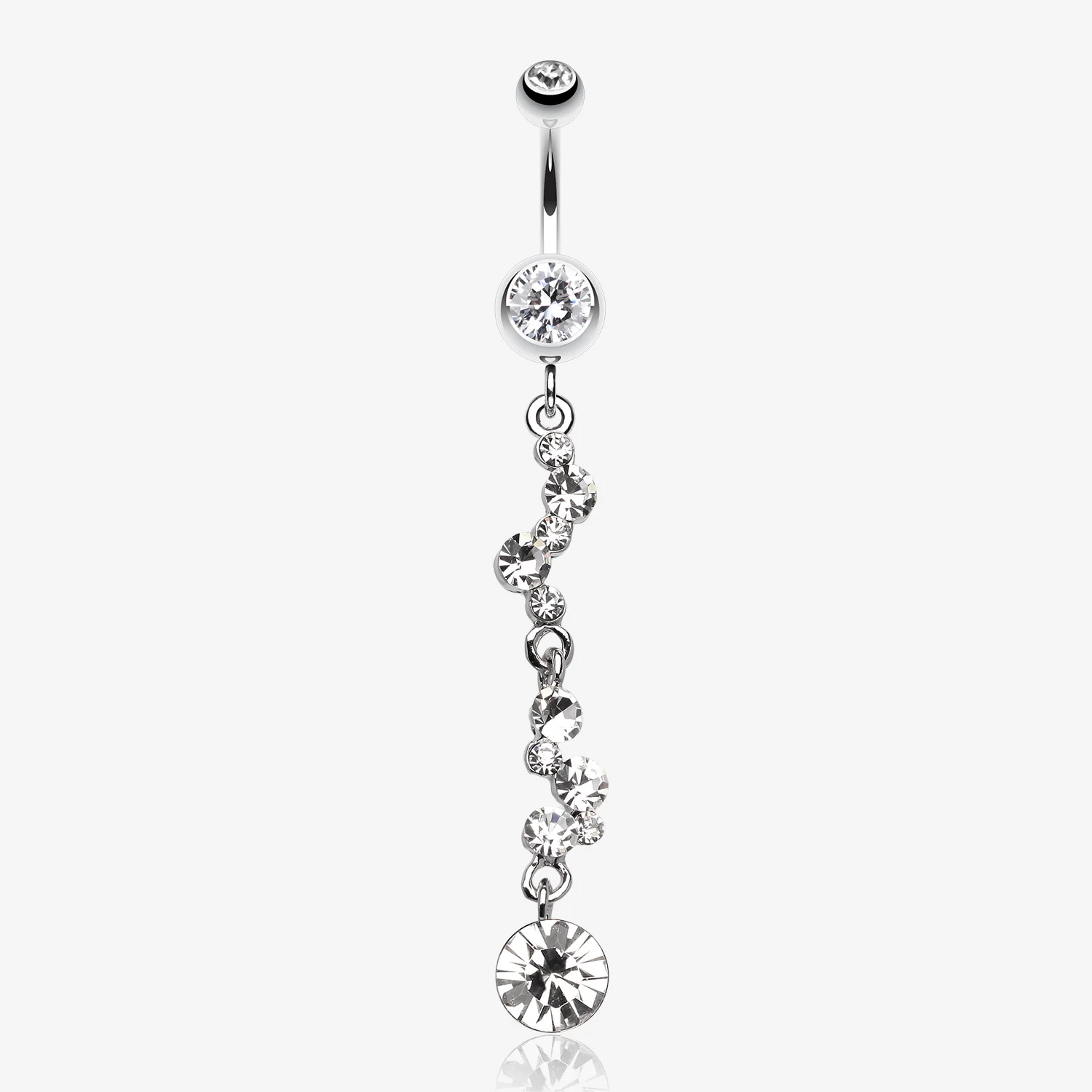Crystal Journey Swirl Belly Ring