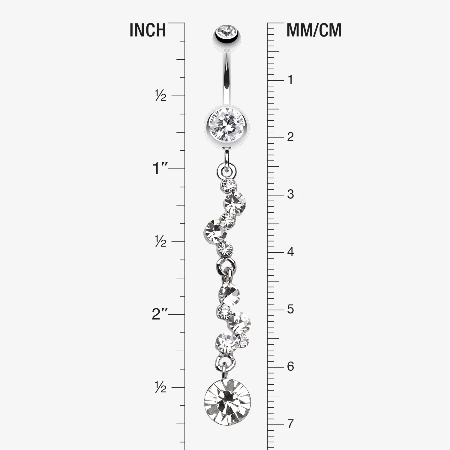Crystal Journey Swirl Belly Ring - Image 2