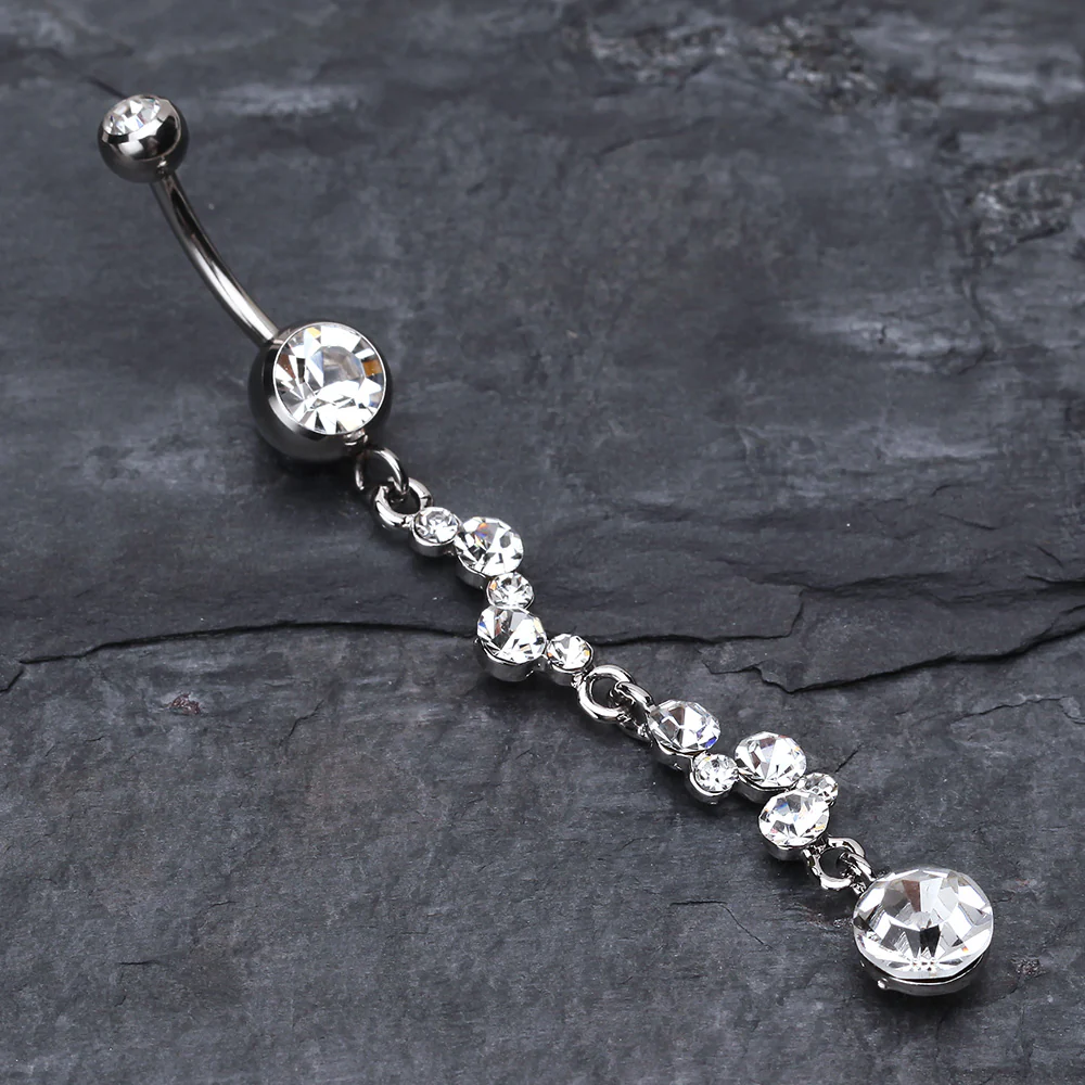 Crystal Journey Swirl Belly Ring - Image 3