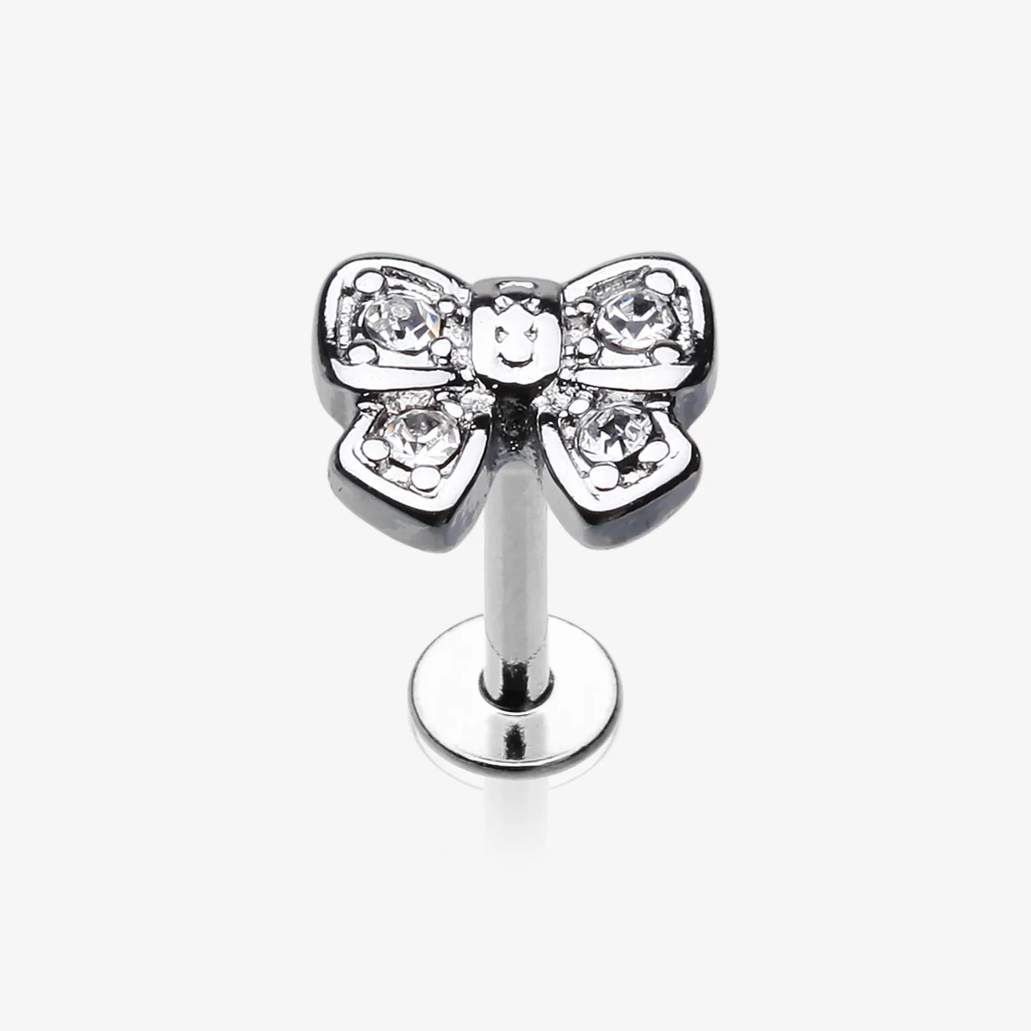 Dainty Bow-Tie Top Steel Labret