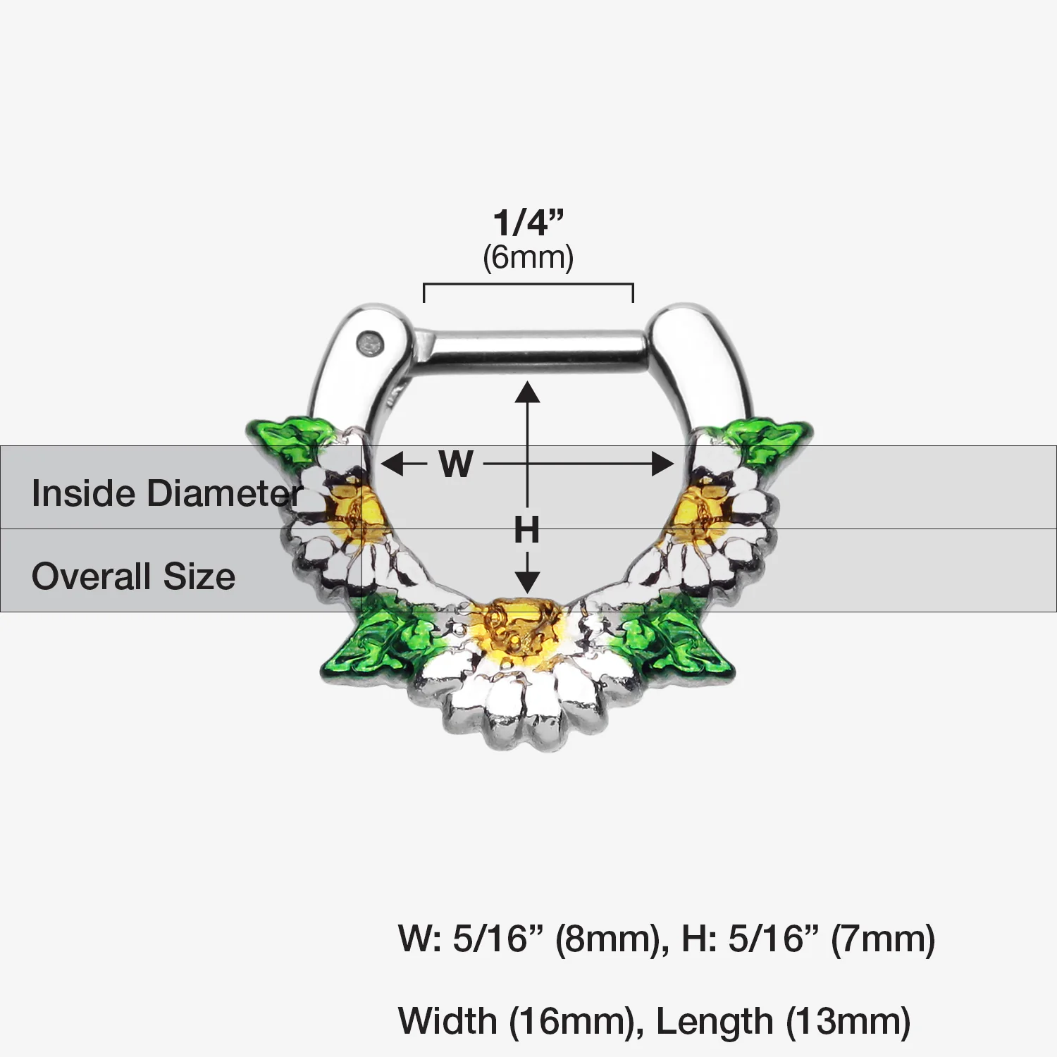 Daisy Garden Icon Septum Clicker - Image 2