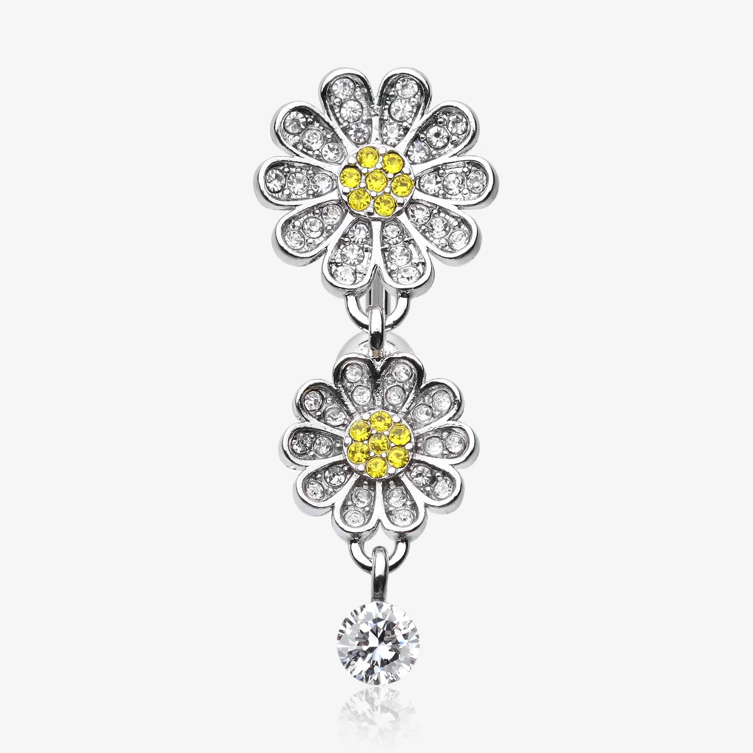 Daisy Glam Multi-Gem Reverse Belly Button Ring