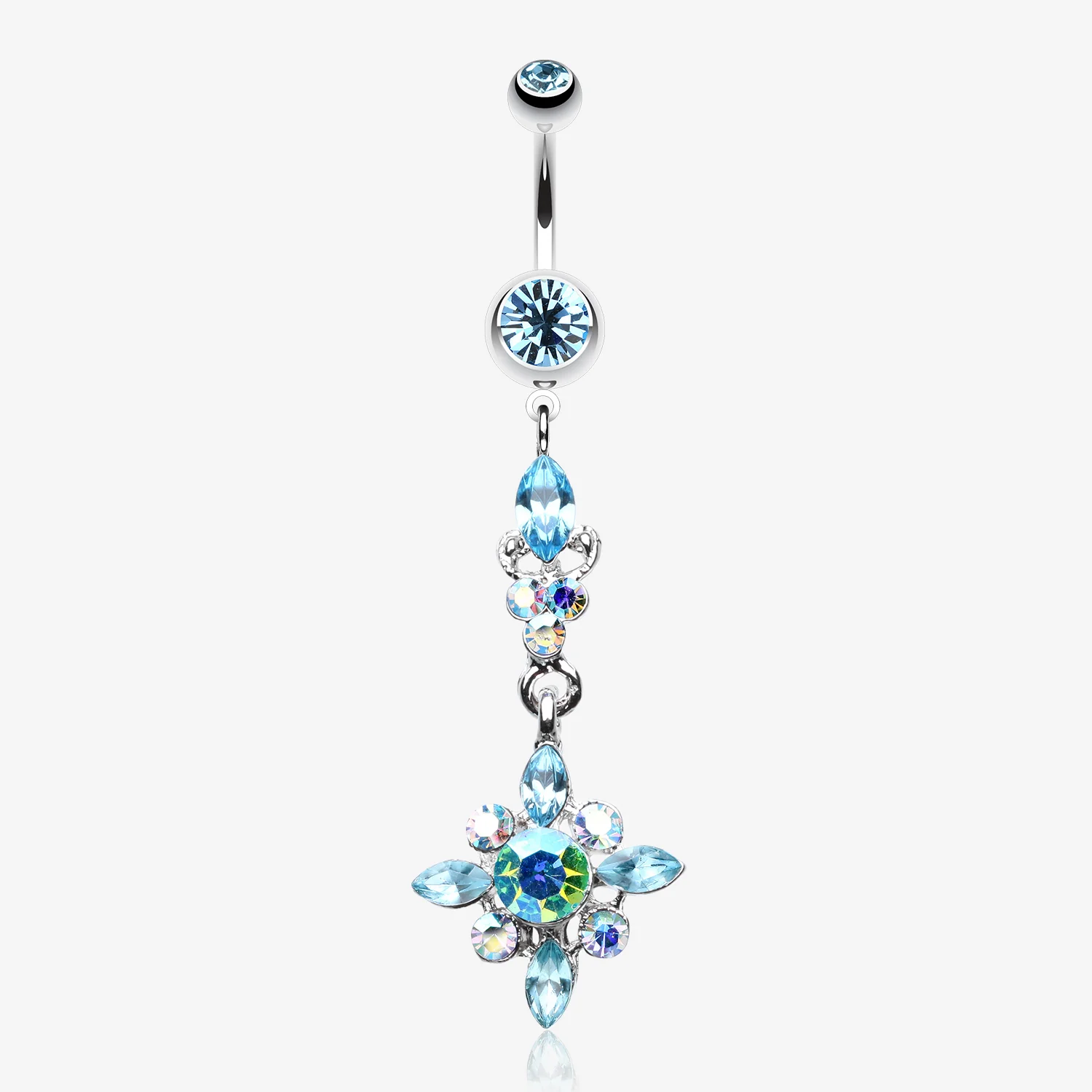 Dangling Shine Drops Belly Button Ring