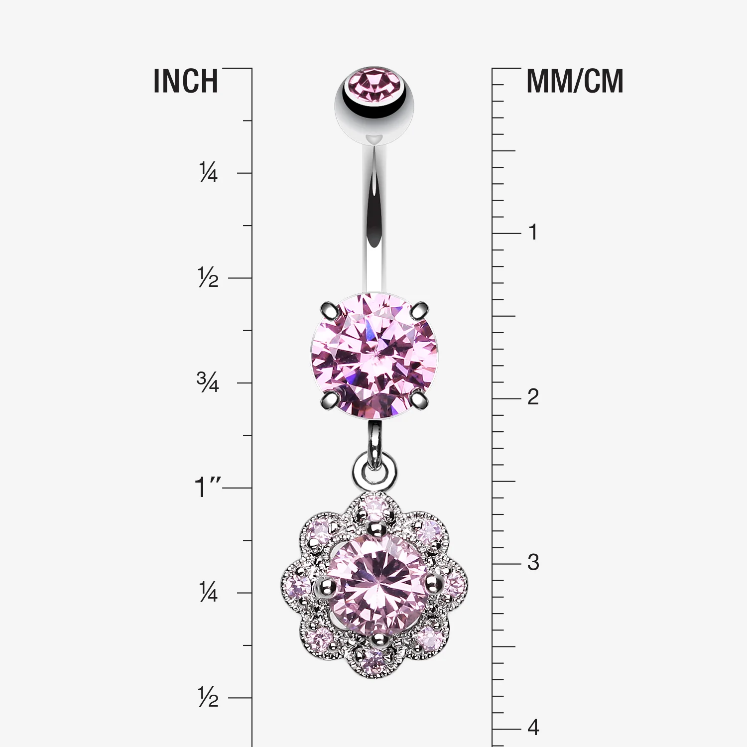 Dazzling Flower Belly Ring - Image 2