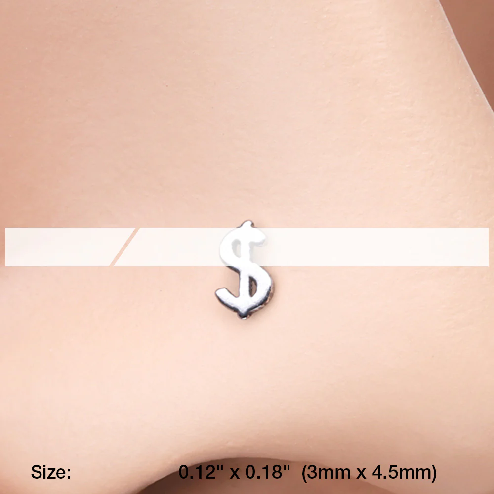 Dollar Money Sign Nose Stud Ring - Image 3