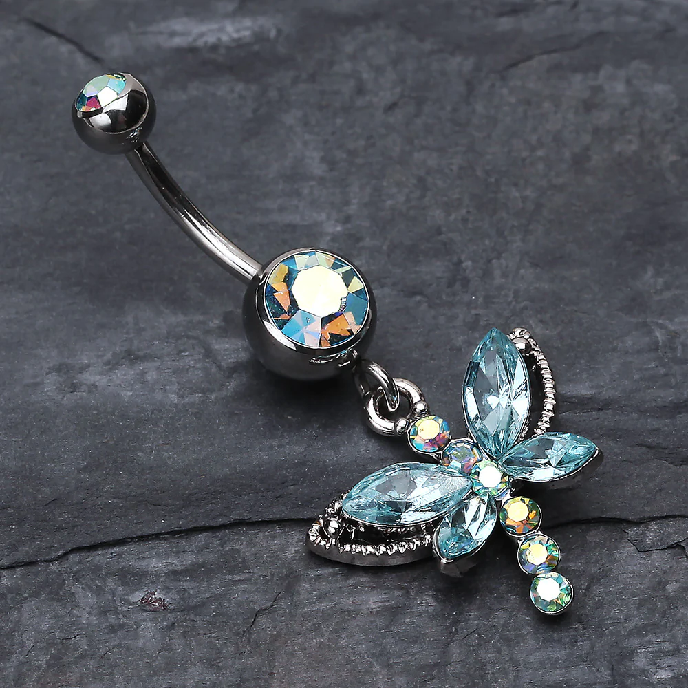 Dragonfly Glam Belly Ring - Image 3