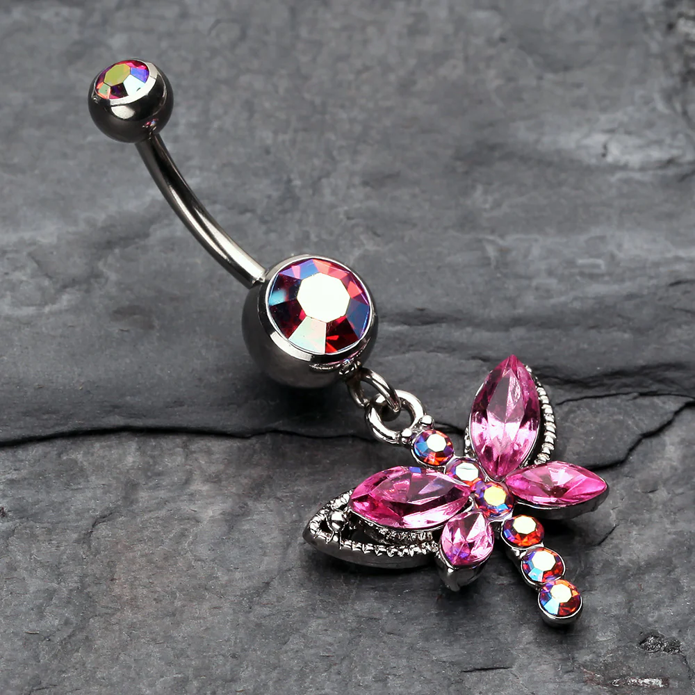 Dragonfly Glam Belly Ring - Image 3
