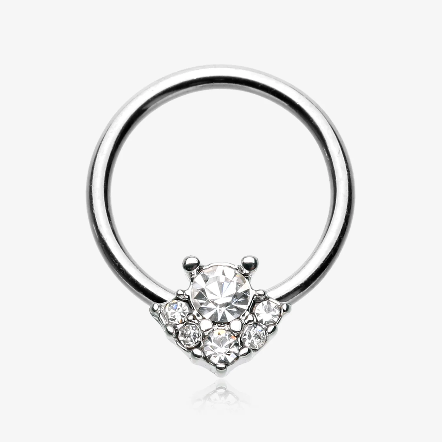 Elegance Dazzle Sparkle Captive Bead Ring