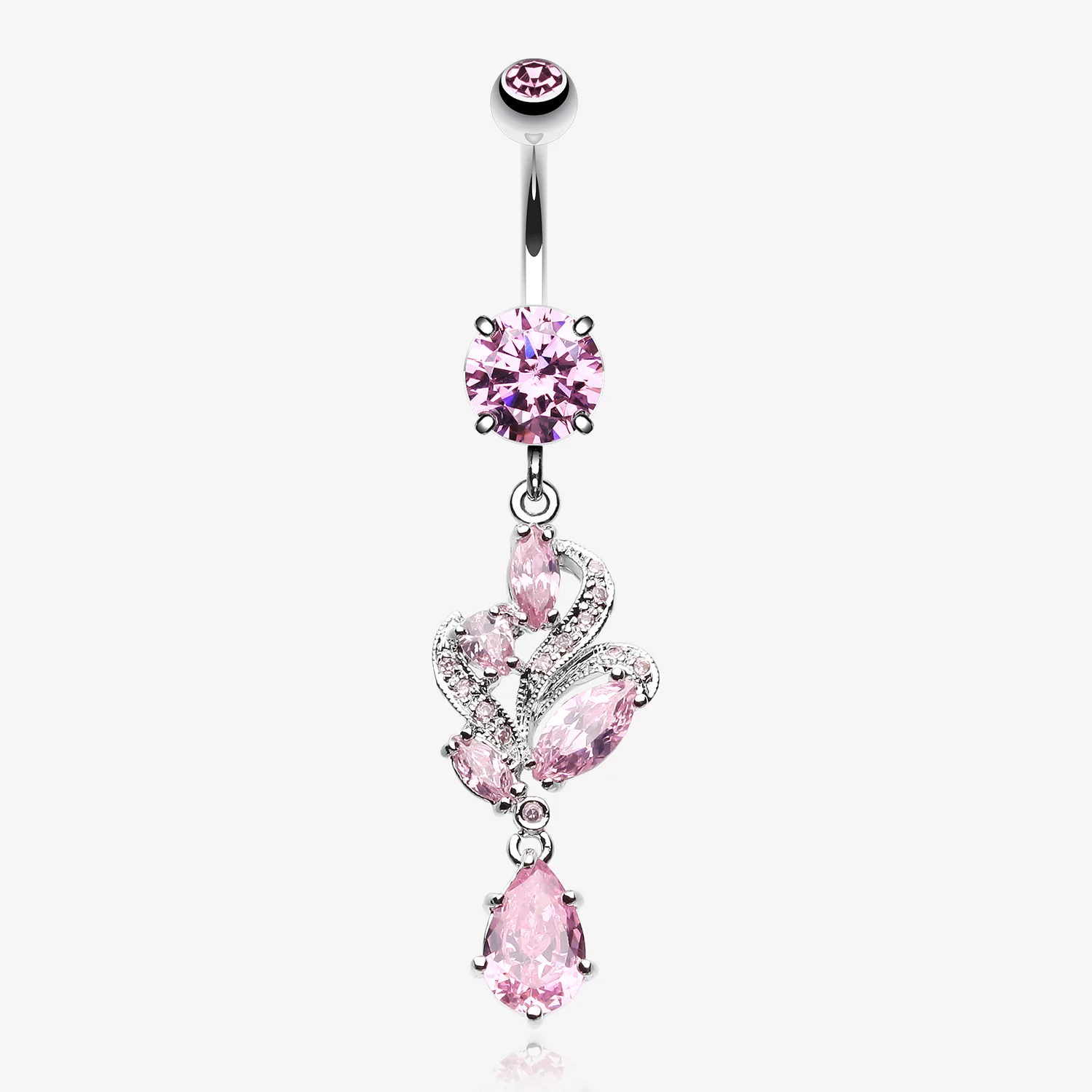Elegant Luster Vines Belly Button Ring