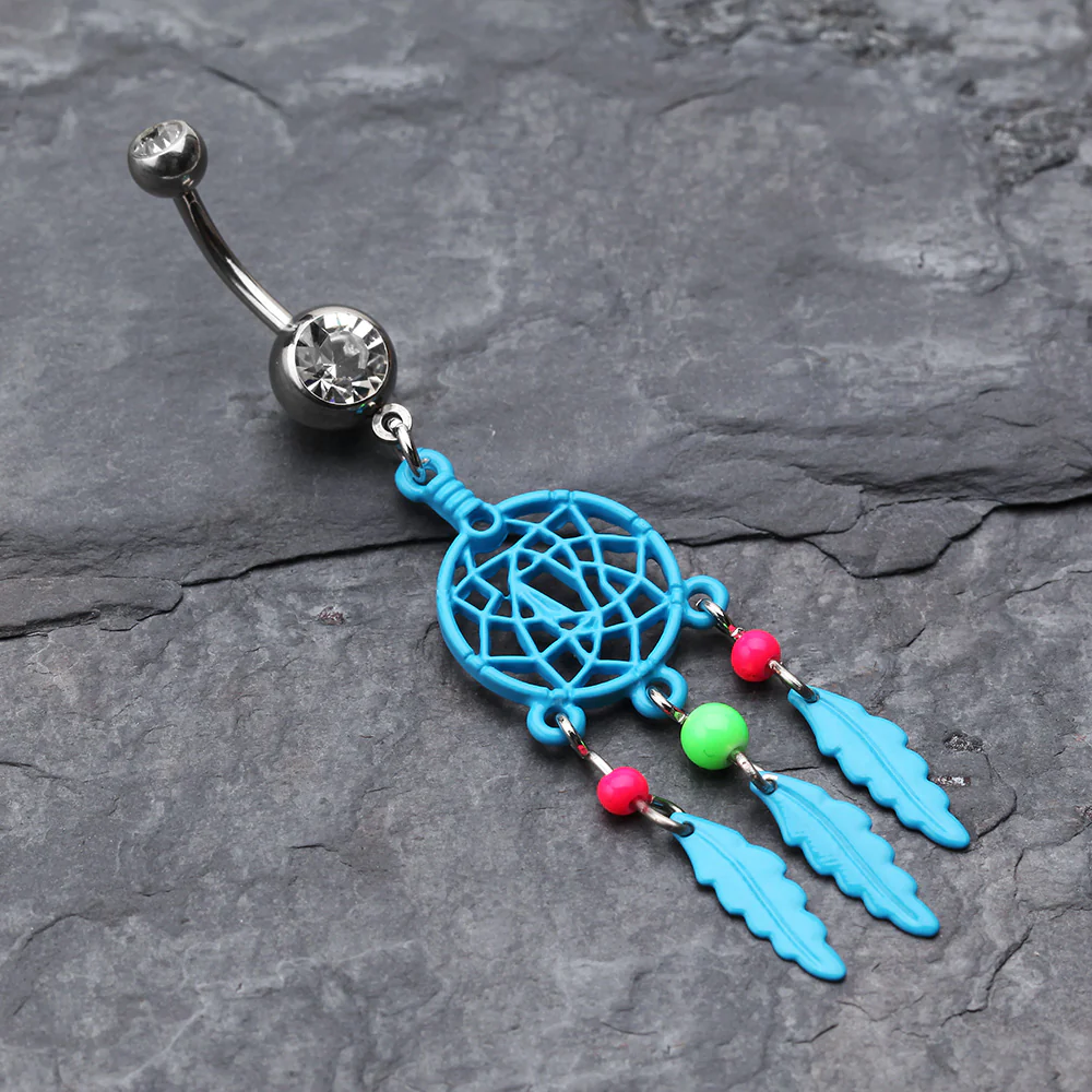 Enchanted Links Dream Catcher Belly Ring - Image 3