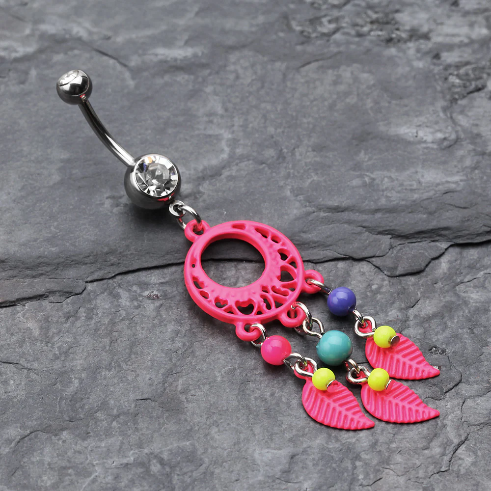 Enchanted Loop Dream Catcher Belly Ring - Image 3