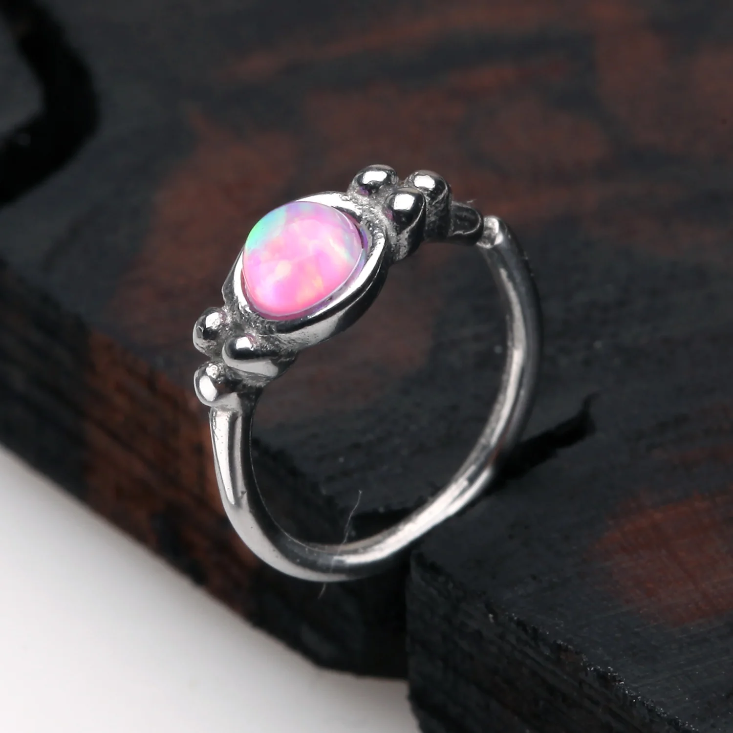 Fire Opal Reilia Bendable Twist Loop Ring* - Image 2