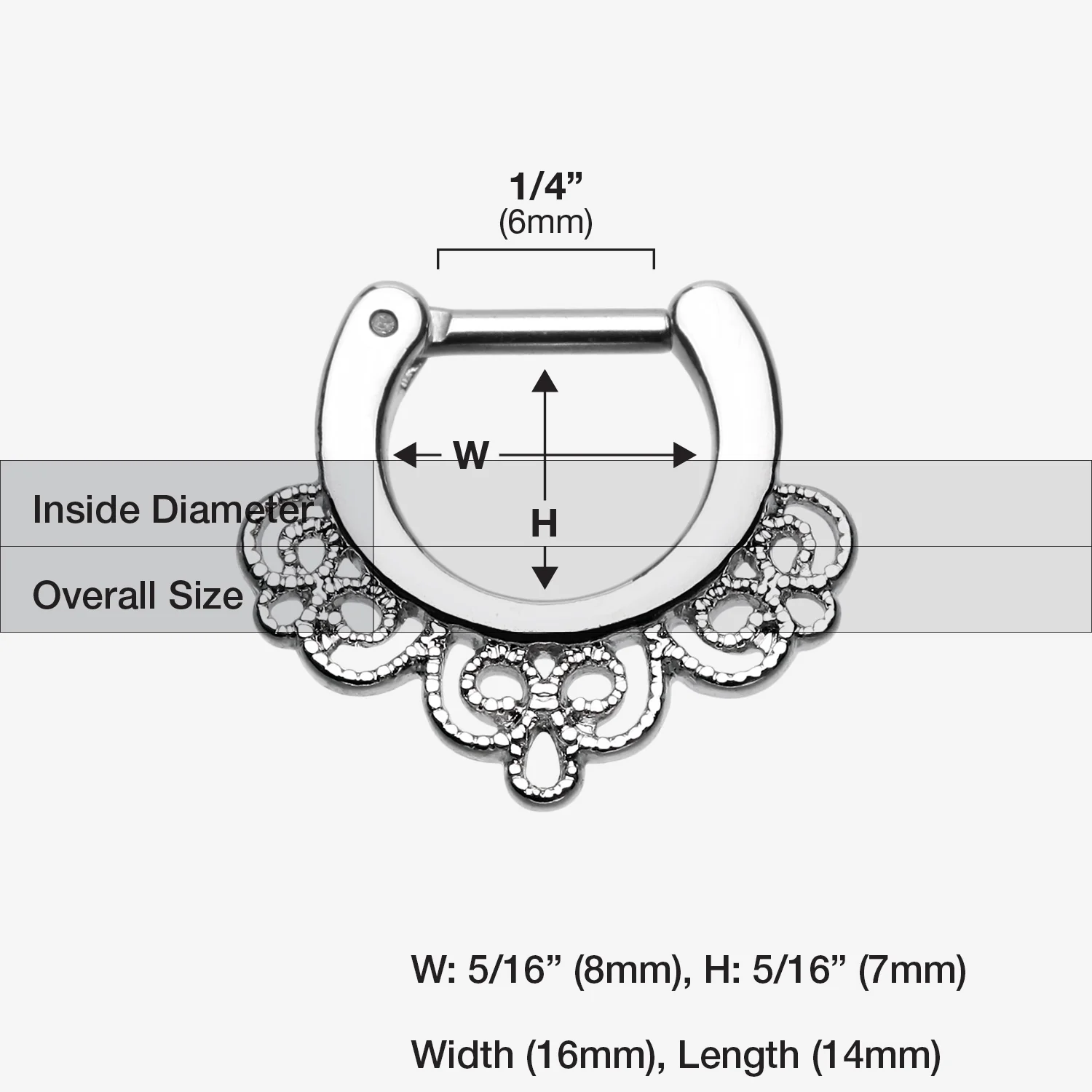Florid Filigree Septum Clicker - Image 2