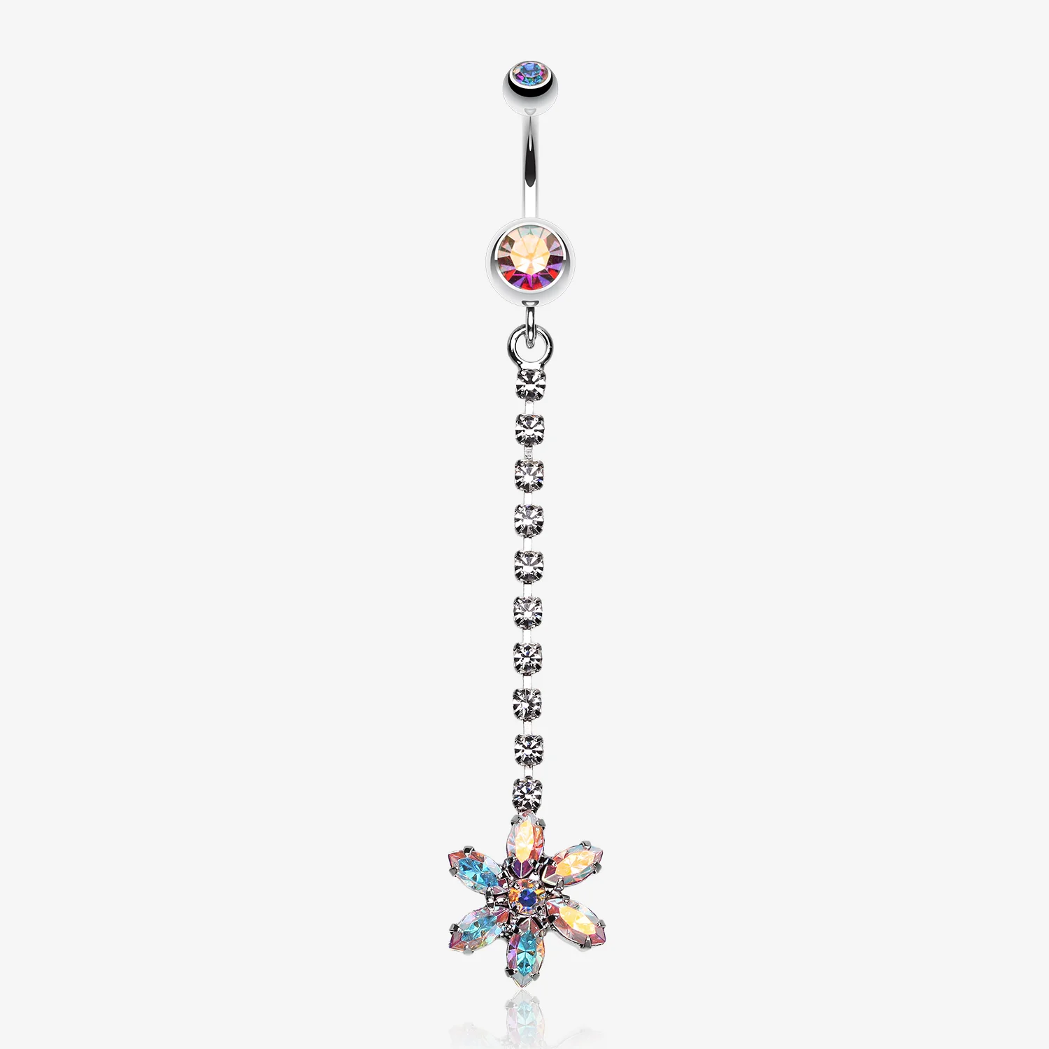 Flower Journey Gem Sparkle Belly Ring