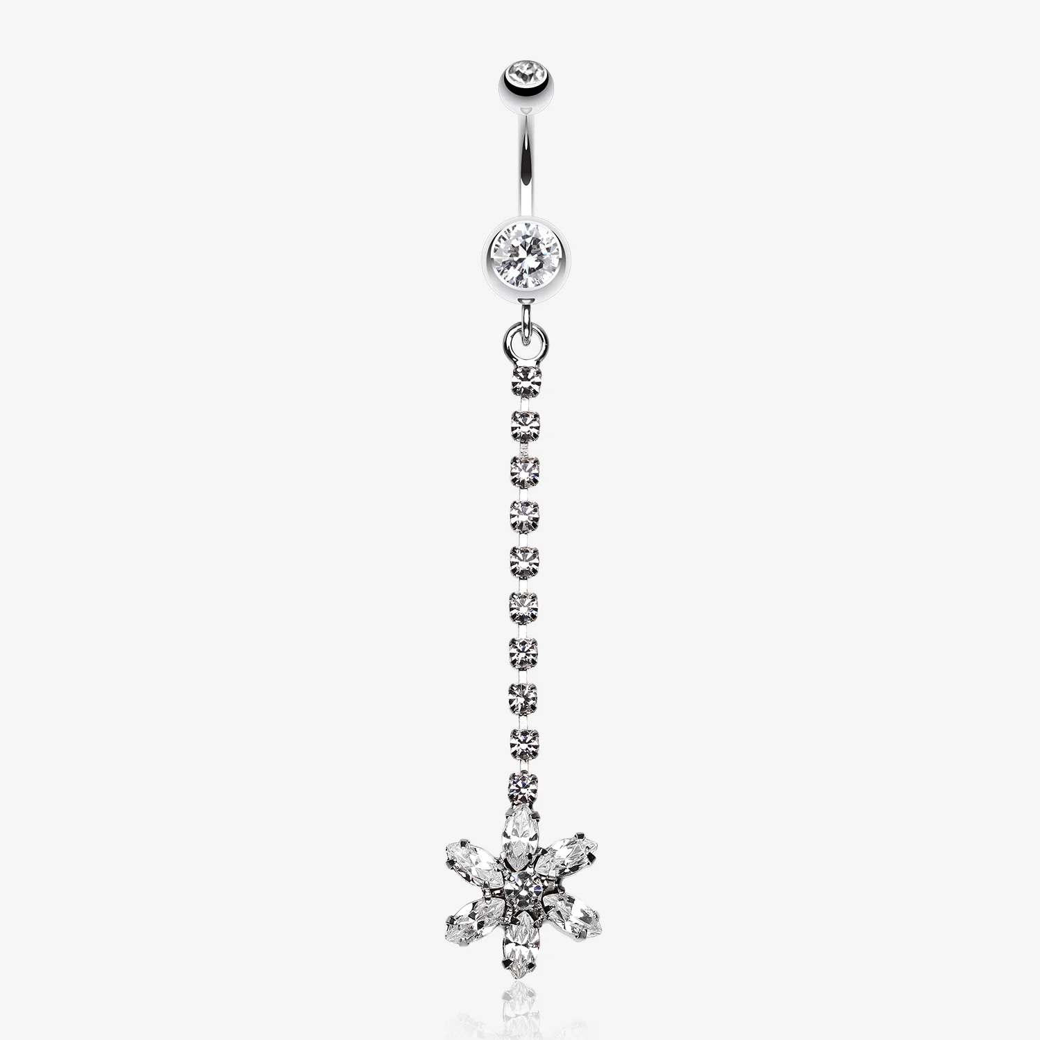 Flower Journey Gem Sparkle Belly Ring