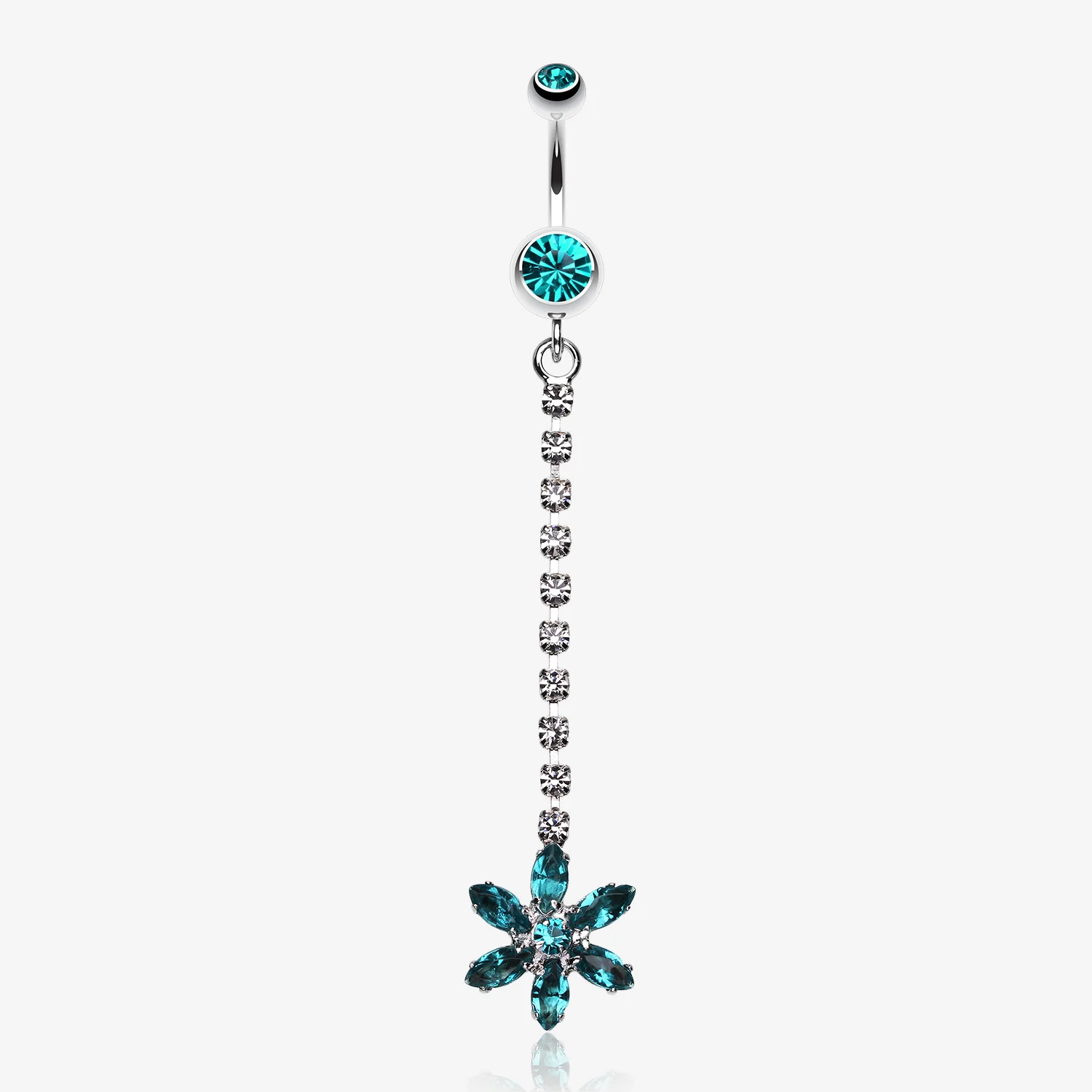Flower Journey Gem Sparkle Belly Ring