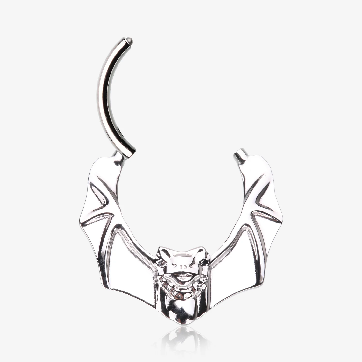 Flying Night Bat Steel Clicker Hoop Ring - Image 2