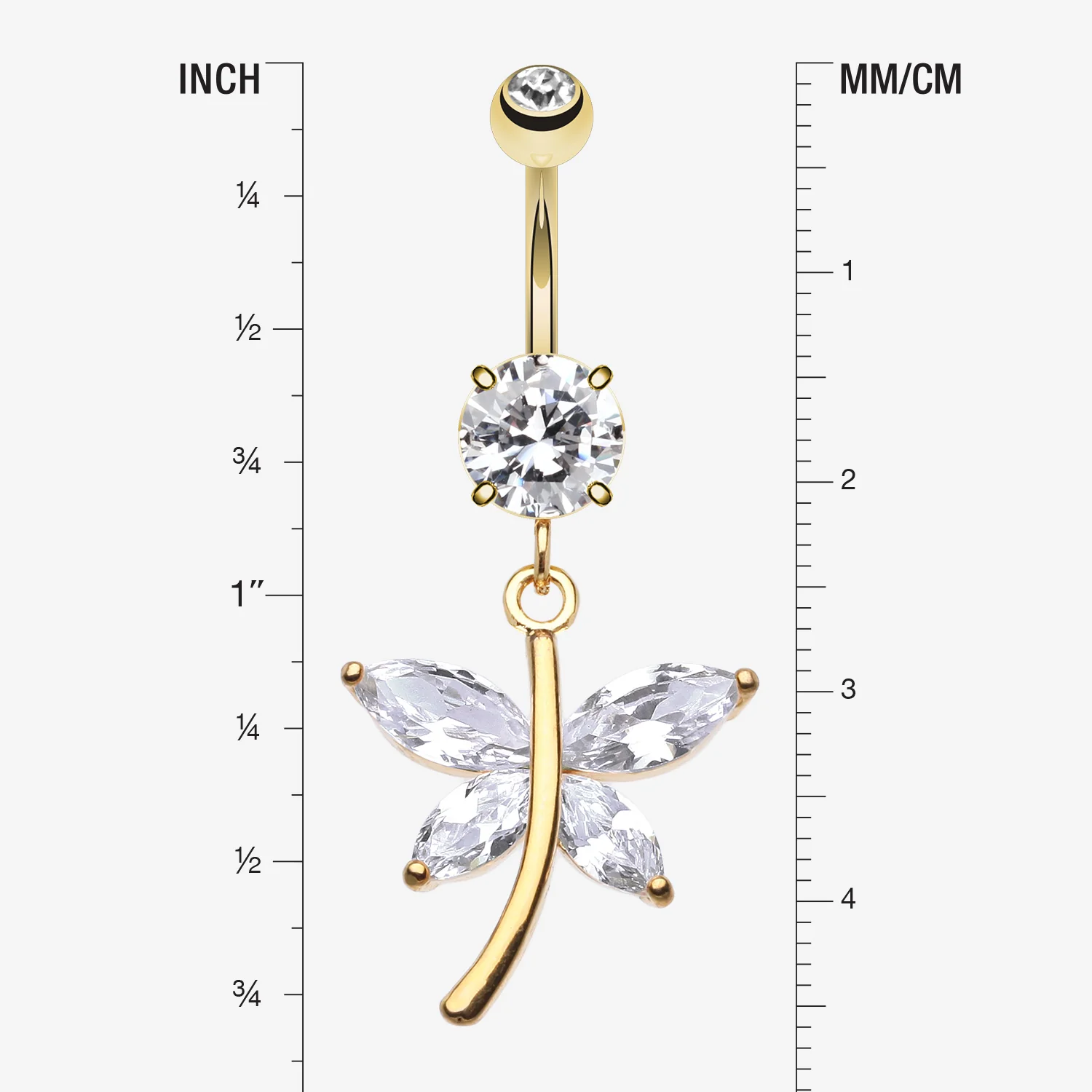 Friendly Butterfly Belly Button Ring - Image 2